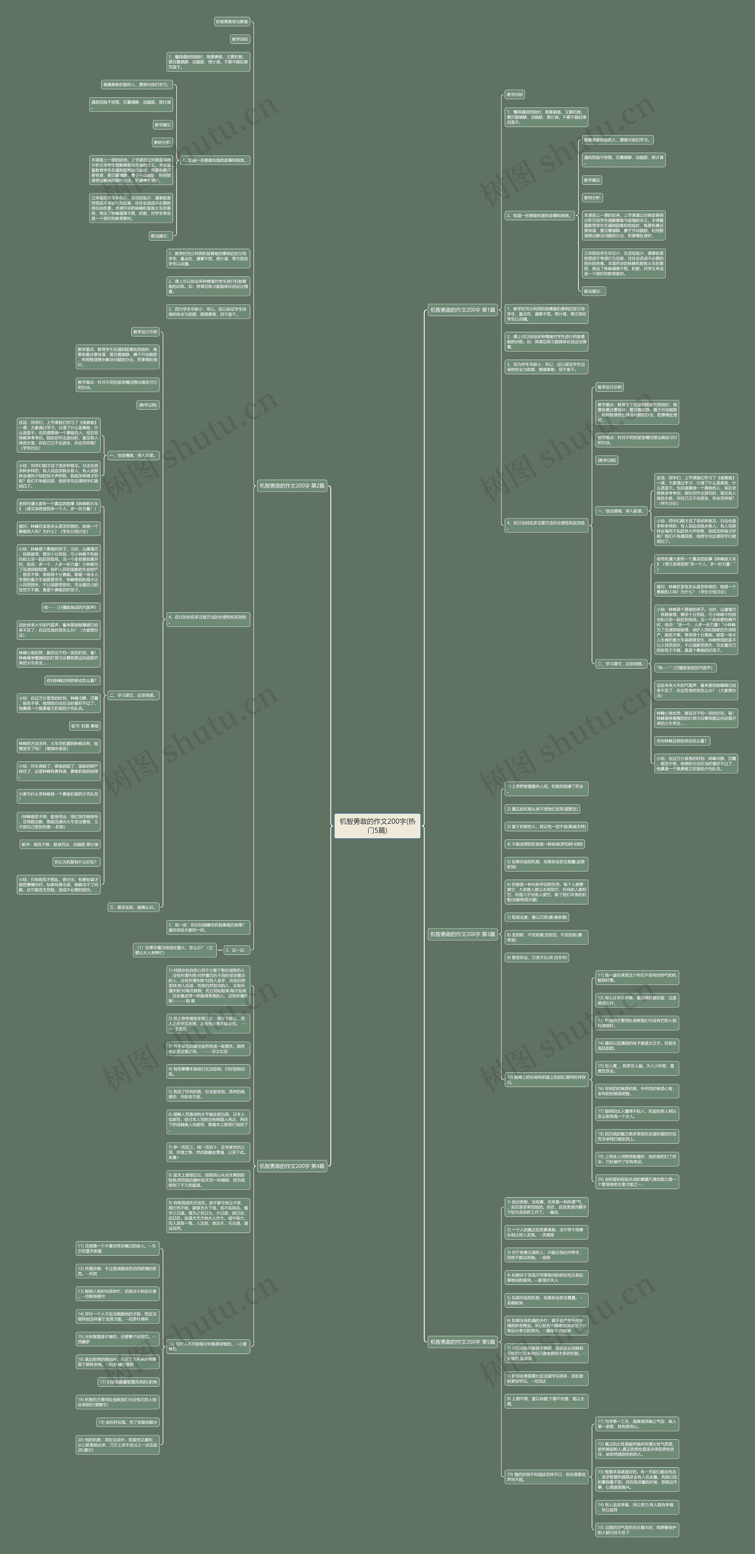 机智勇敢的作文200字(热门5篇)思维导图