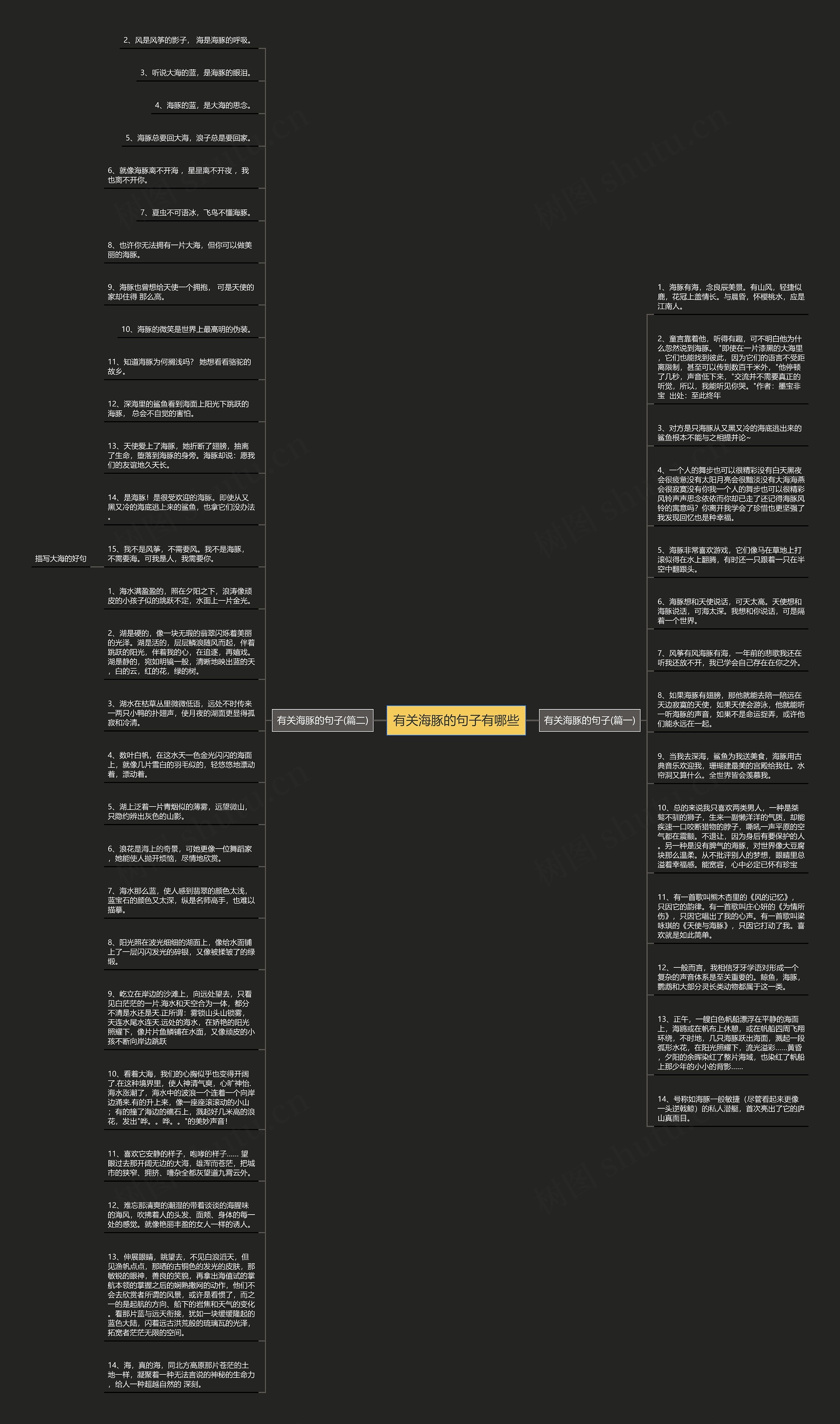 有关海豚的句子有哪些思维导图