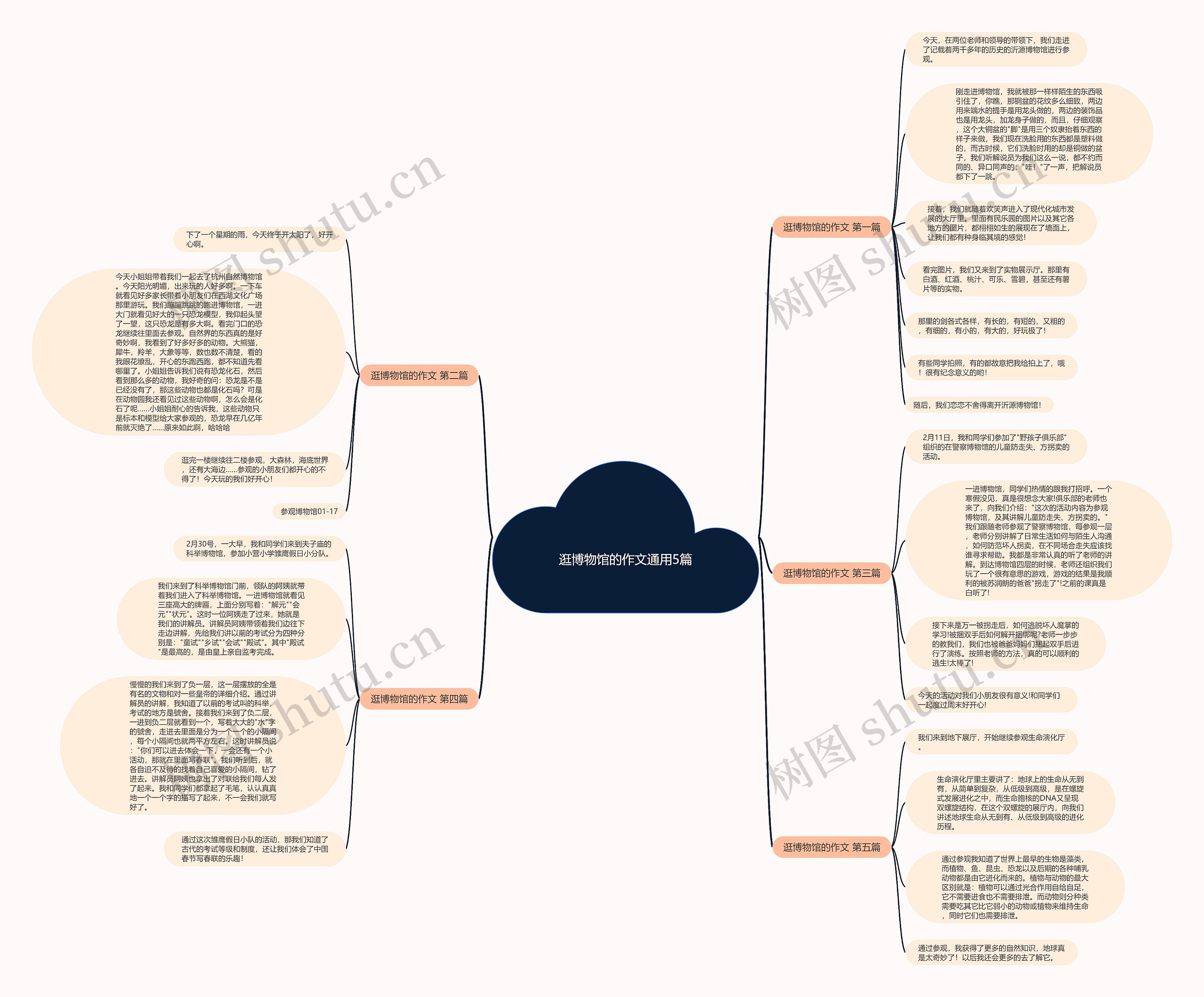 逛博物馆的作文通用5篇思维导图