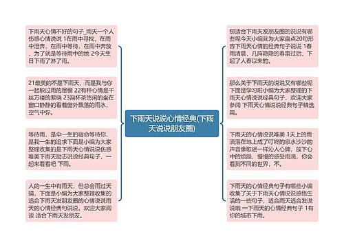 下雨天说说心情经典(下雨天说说朋友圈)