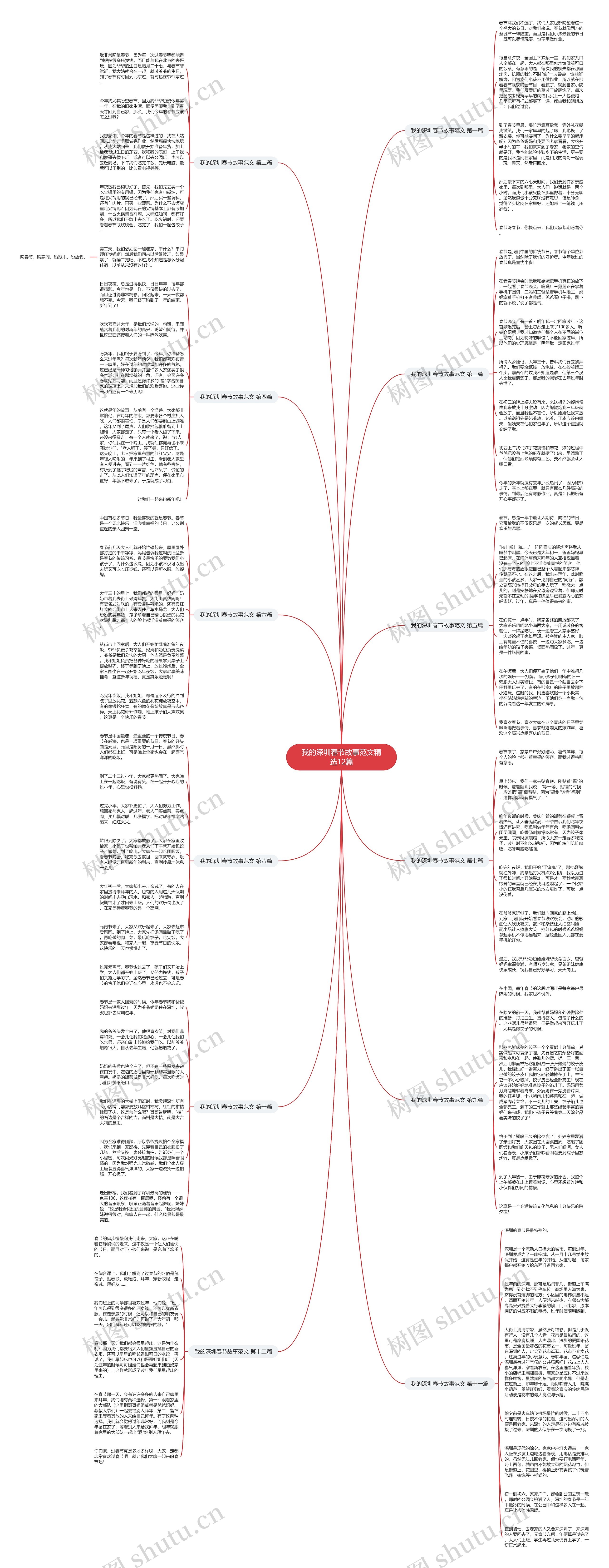 我的深圳春节故事范文精选12篇思维导图