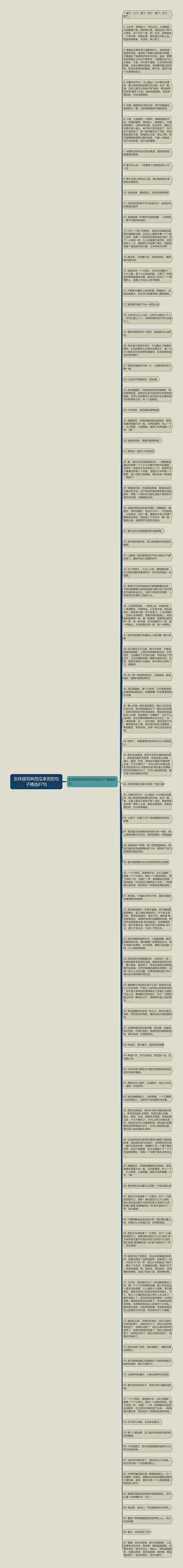 怎样描写种西瓜幸苦的句子精选87句思维导图