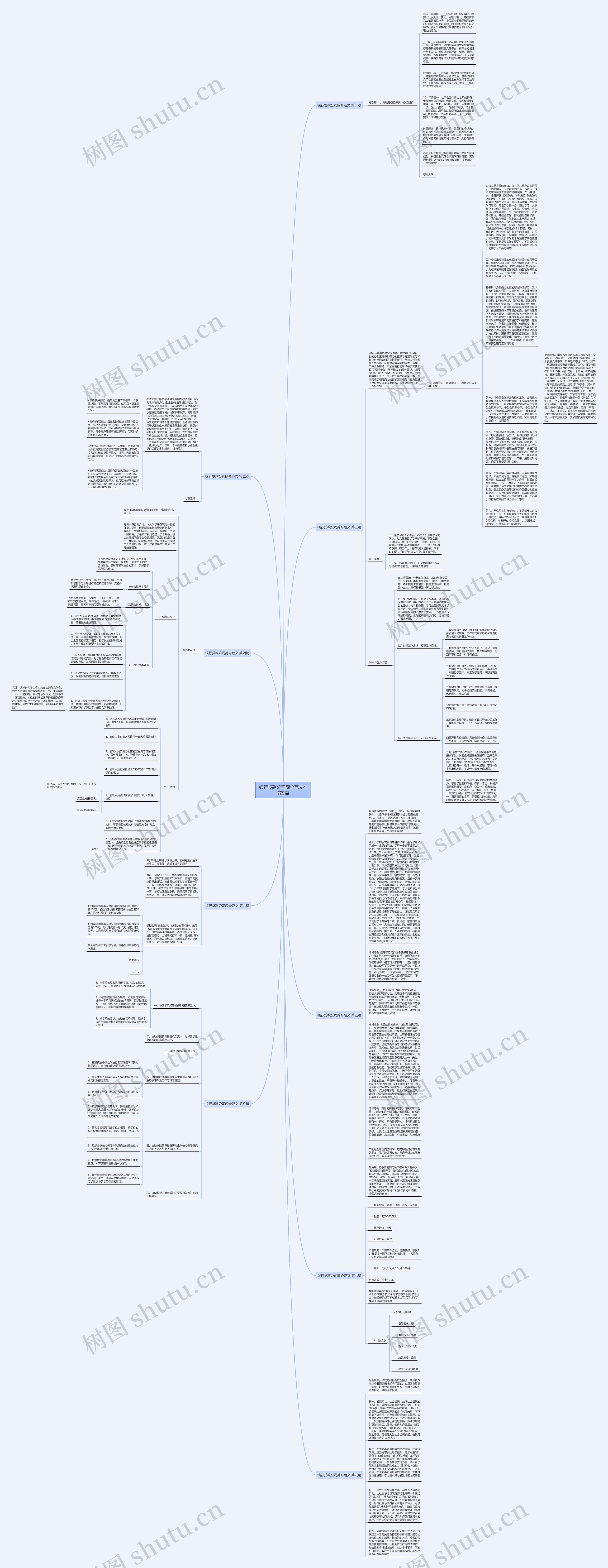 银行贷款公司简介范文推荐9篇思维导图
