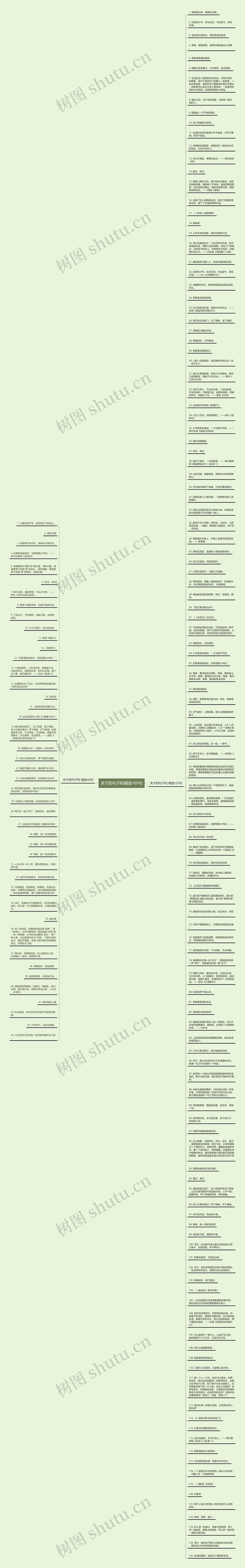 关于的句子和精选169句思维导图