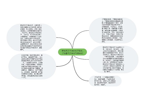 野性而又干净的句子励志_(7句霸气又有杀气得诗句)