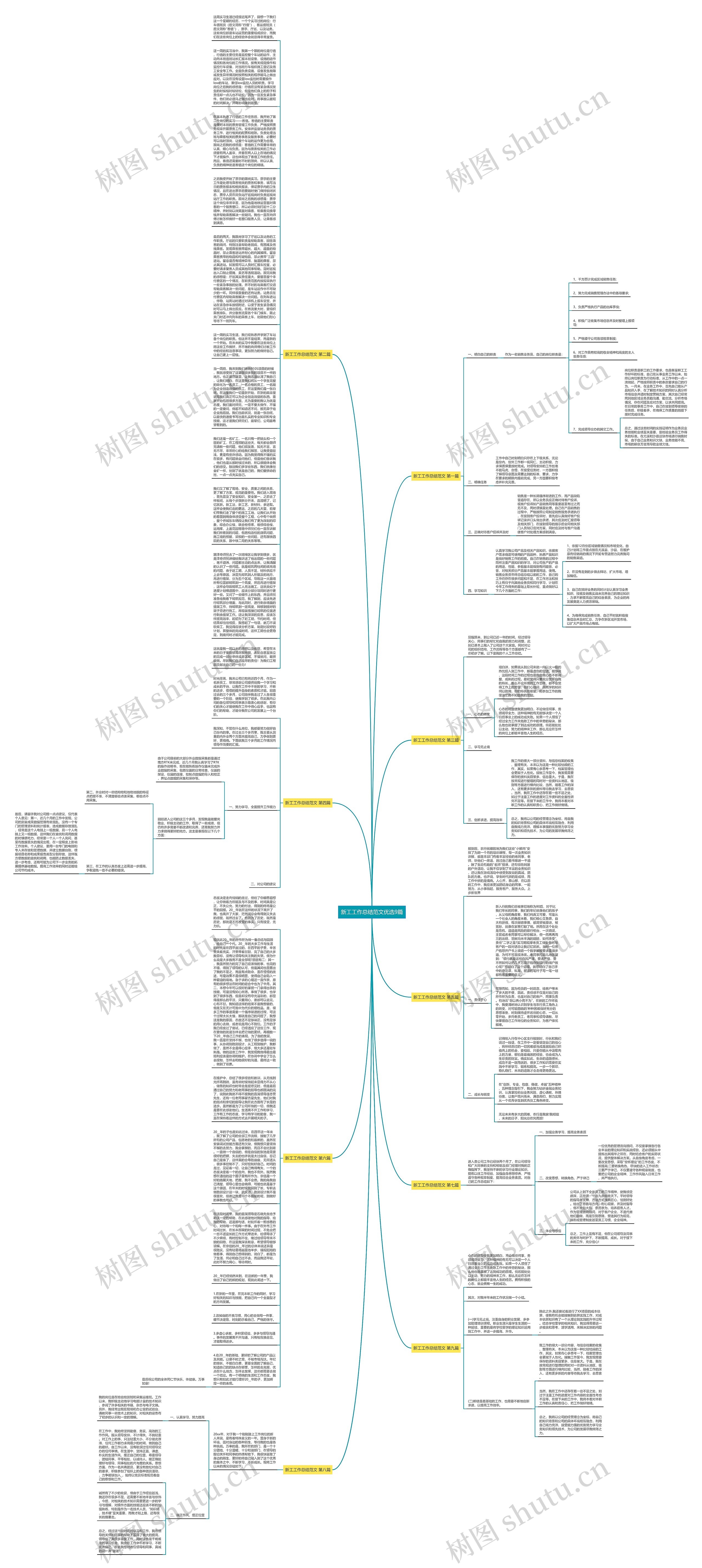 新工工作总结范文优选9篇思维导图