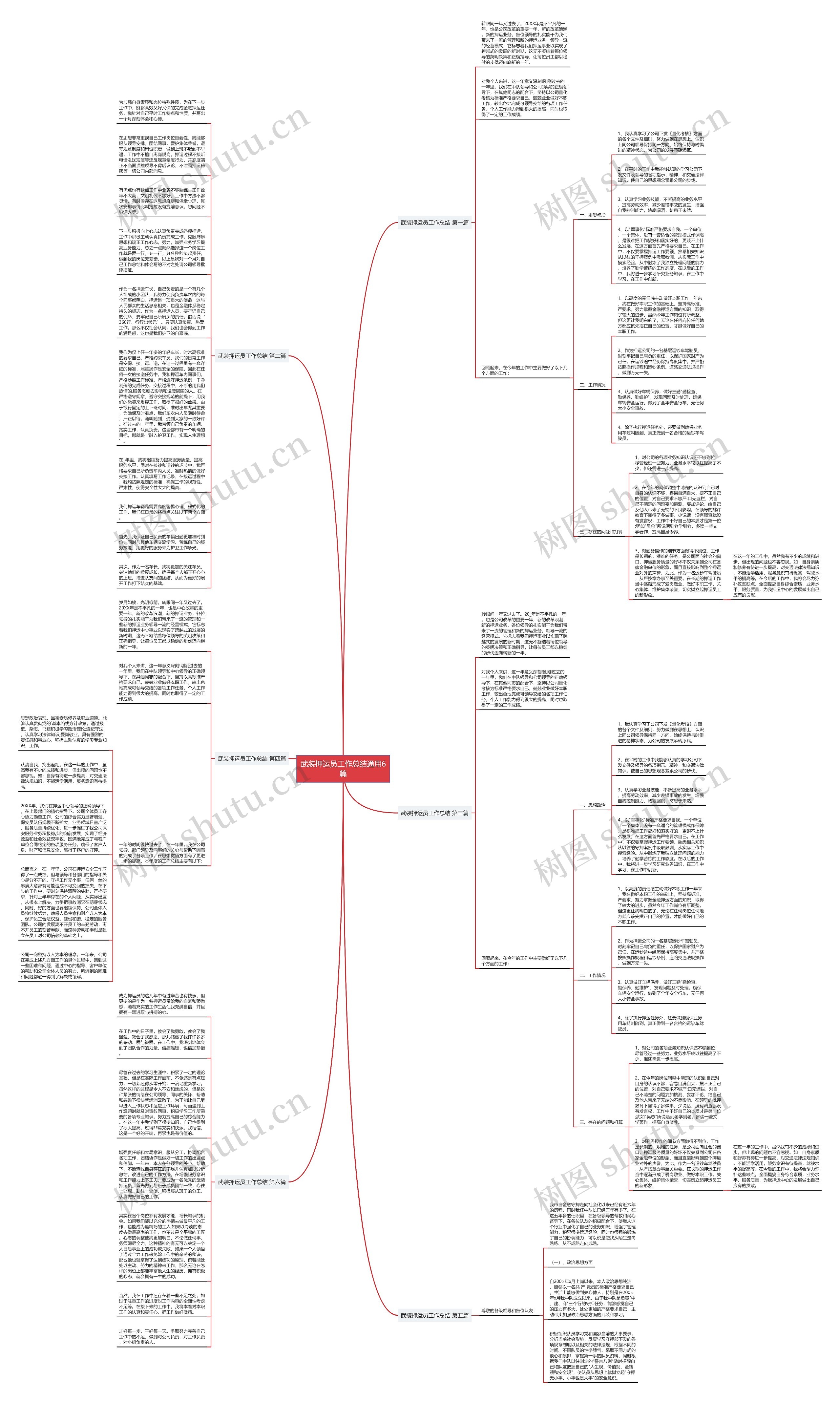 武装押运员工作总结通用6篇思维导图