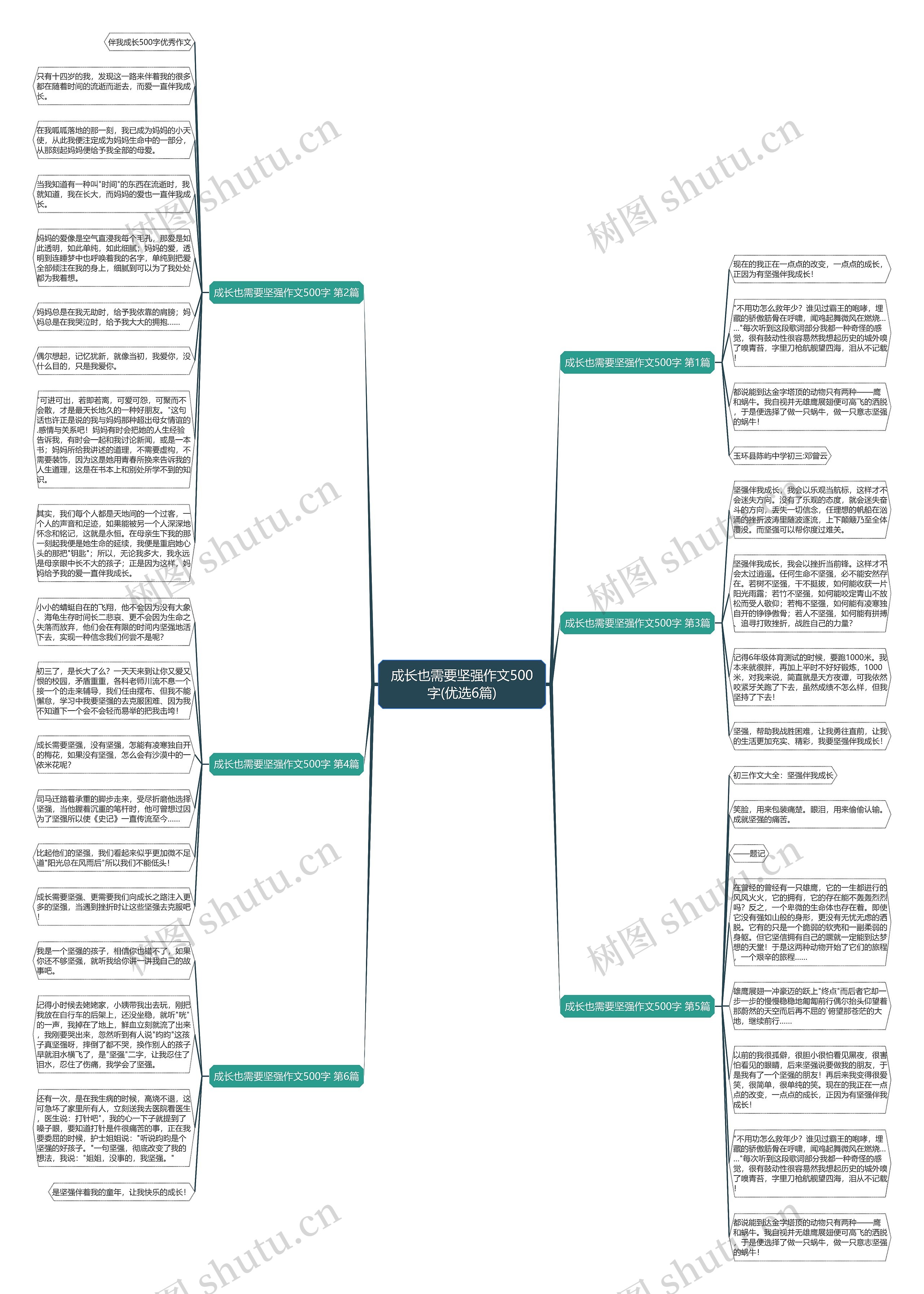 成长也需要坚强作文500字(优选6篇)思维导图