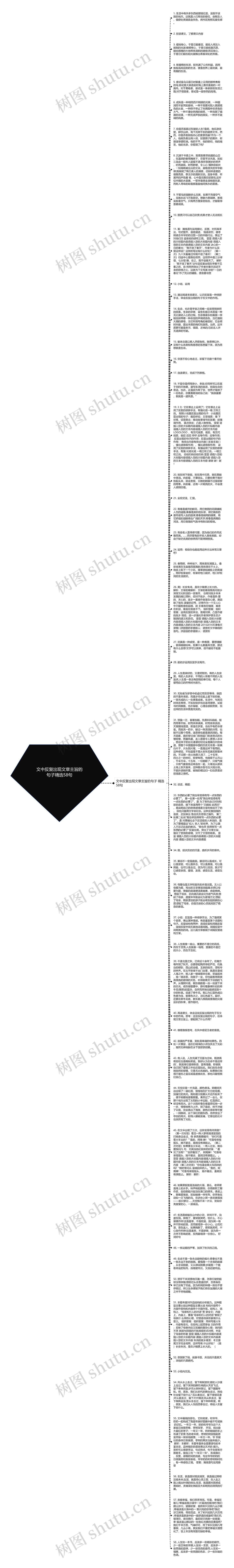 文中反复出现文章主旨的句子精选58句思维导图