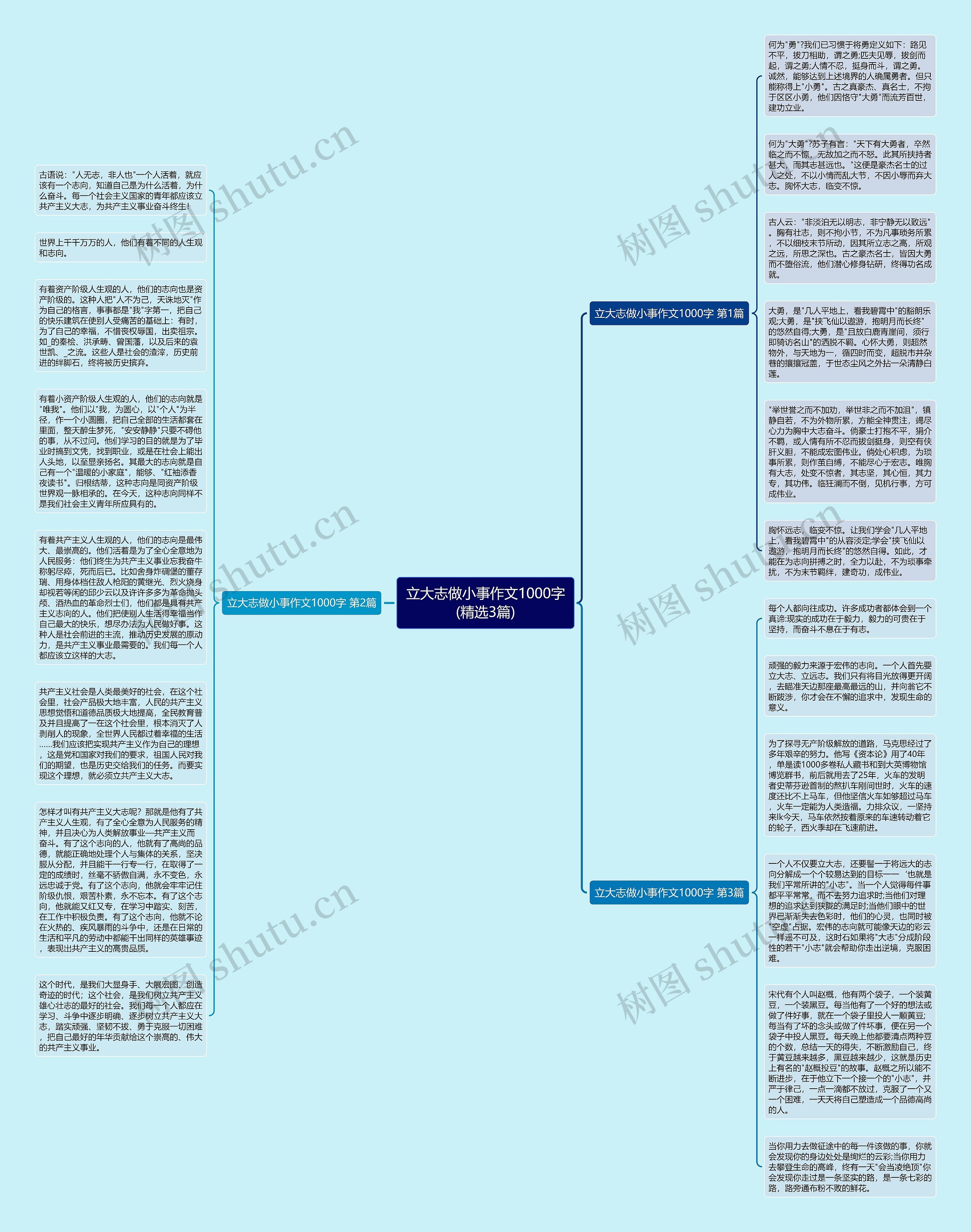 立大志做小事作文1000字(精选3篇)思维导图
