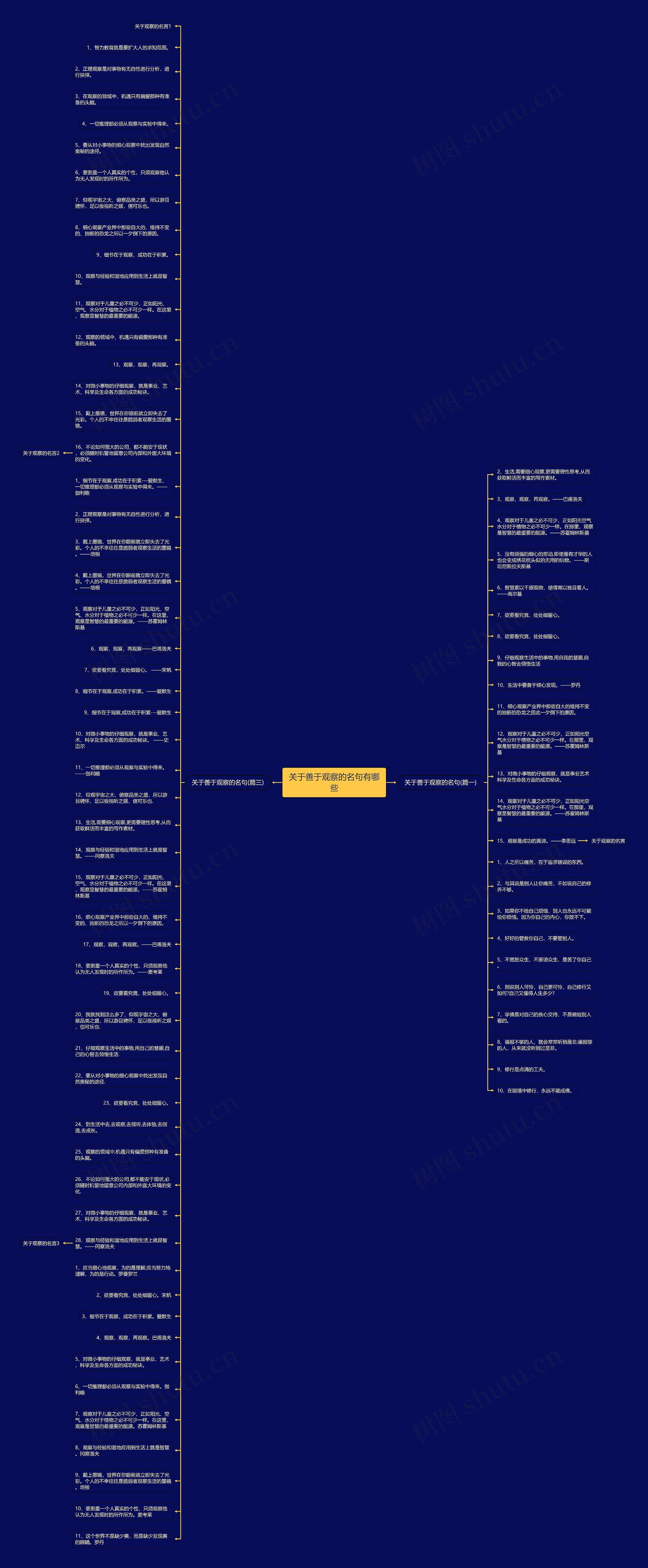 关于善于观察的名句有哪些思维导图