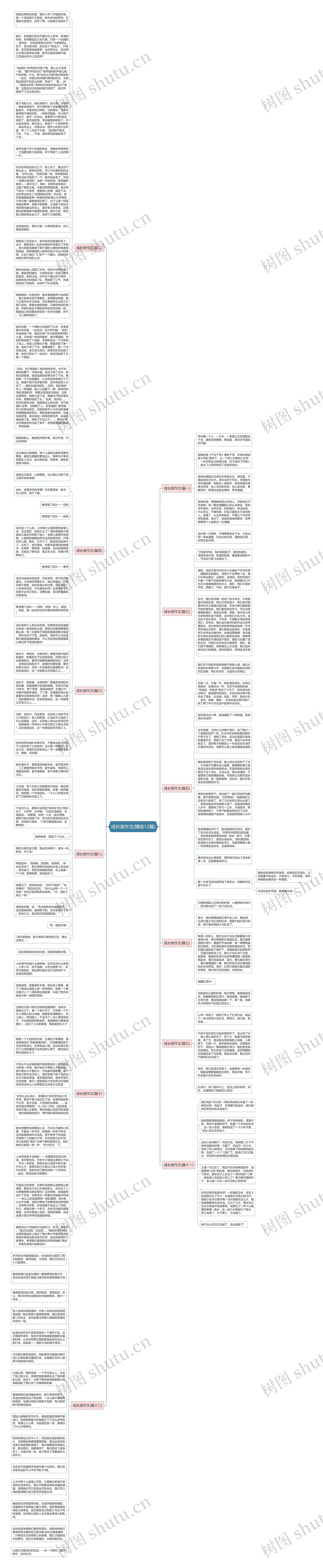 成长类作文(精选12篇)思维导图