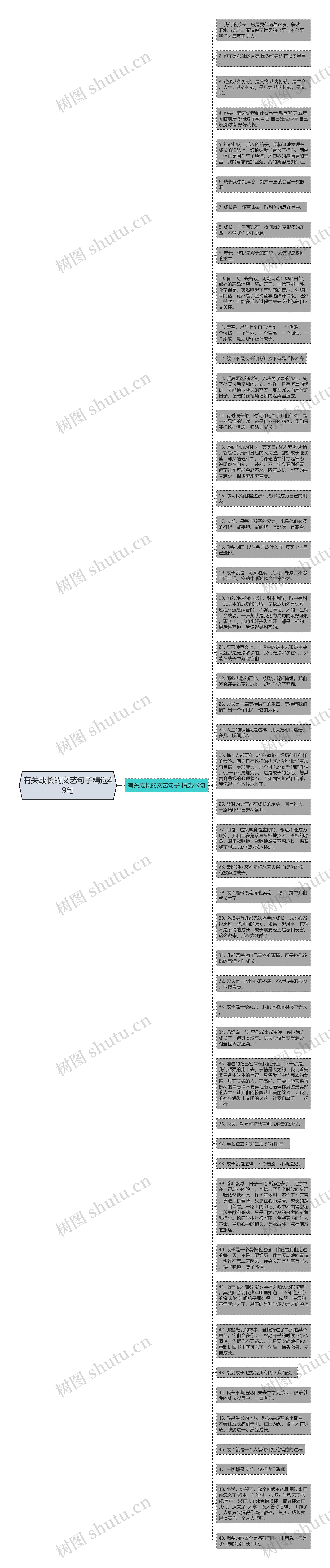 有关成长的文艺句子精选49句思维导图