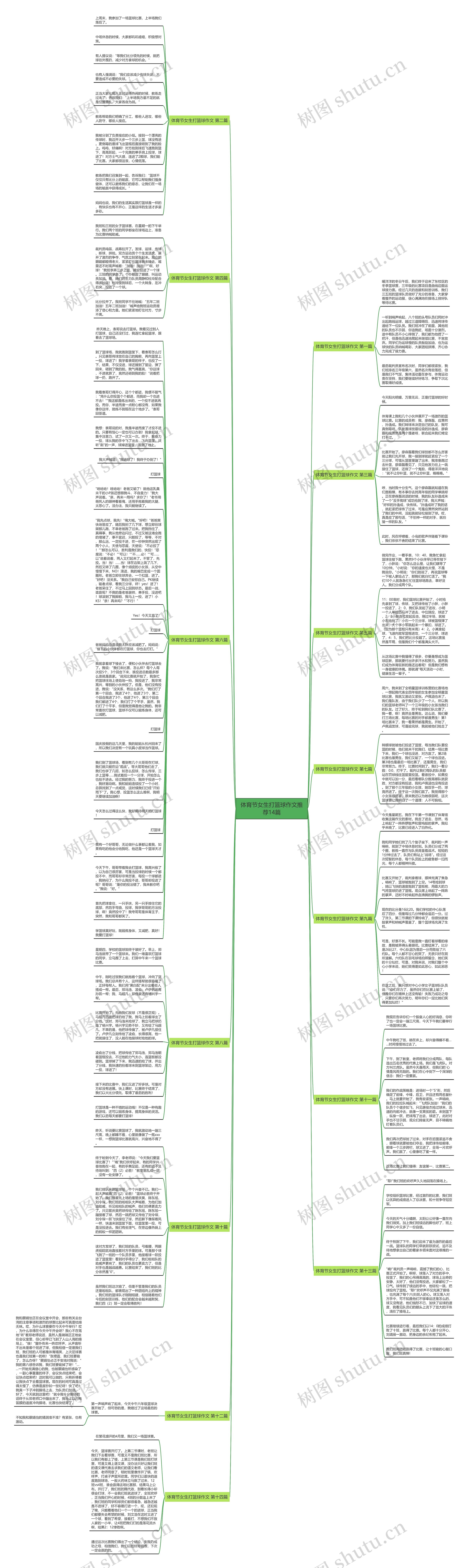 体育节女生打篮球作文推荐14篇思维导图