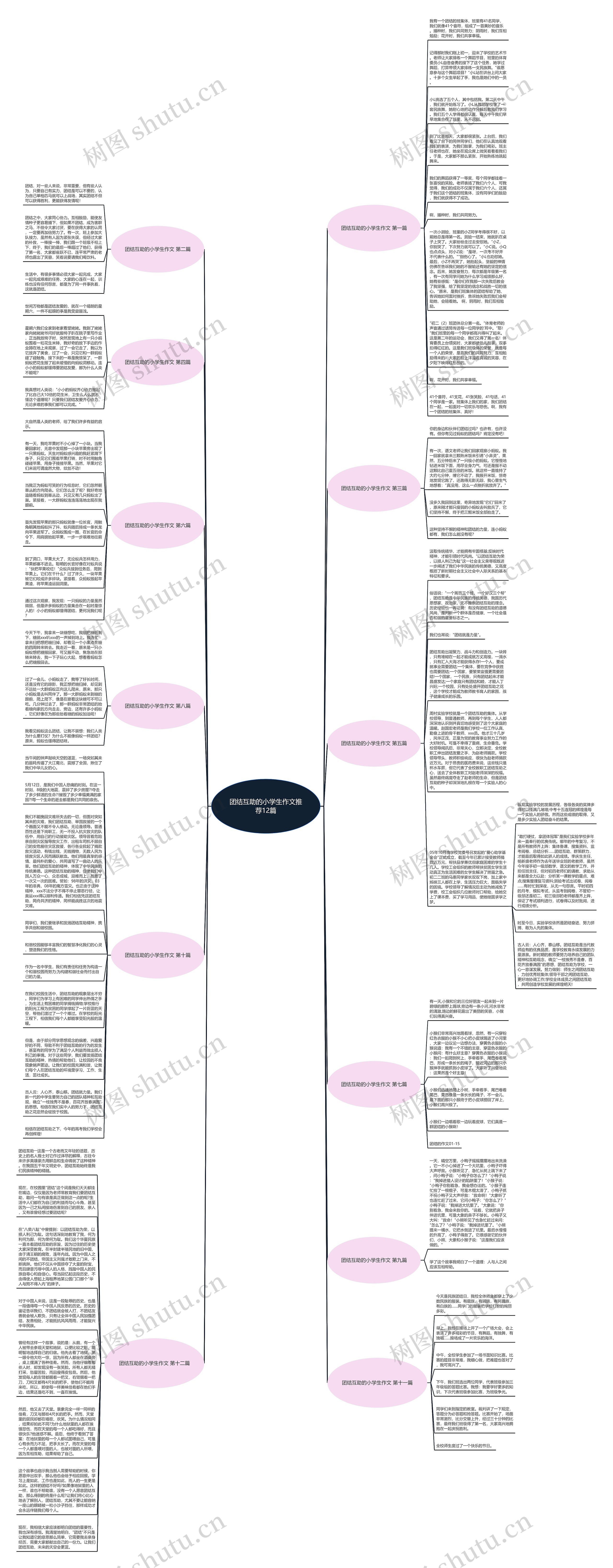 团结互助的小学生作文推荐12篇思维导图