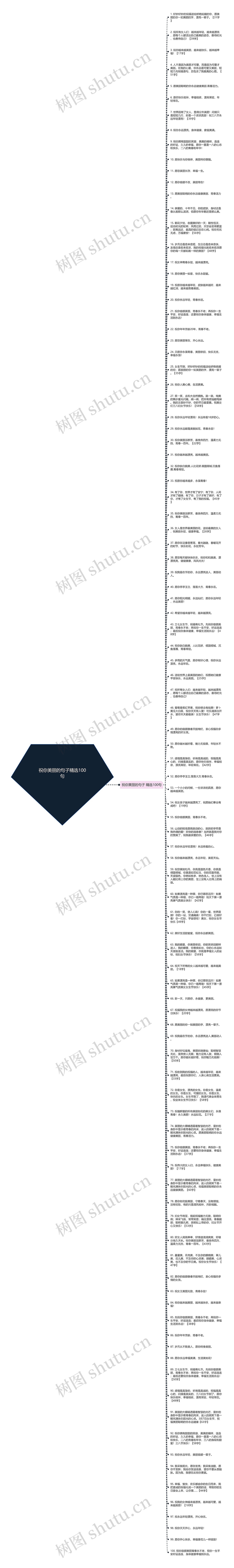 祝你美丽的句子精选100句思维导图