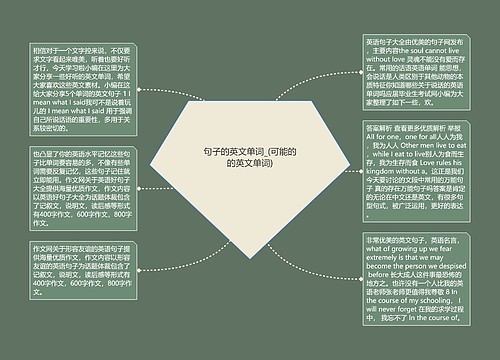 句子的英文单词_(可能的的英文单词)