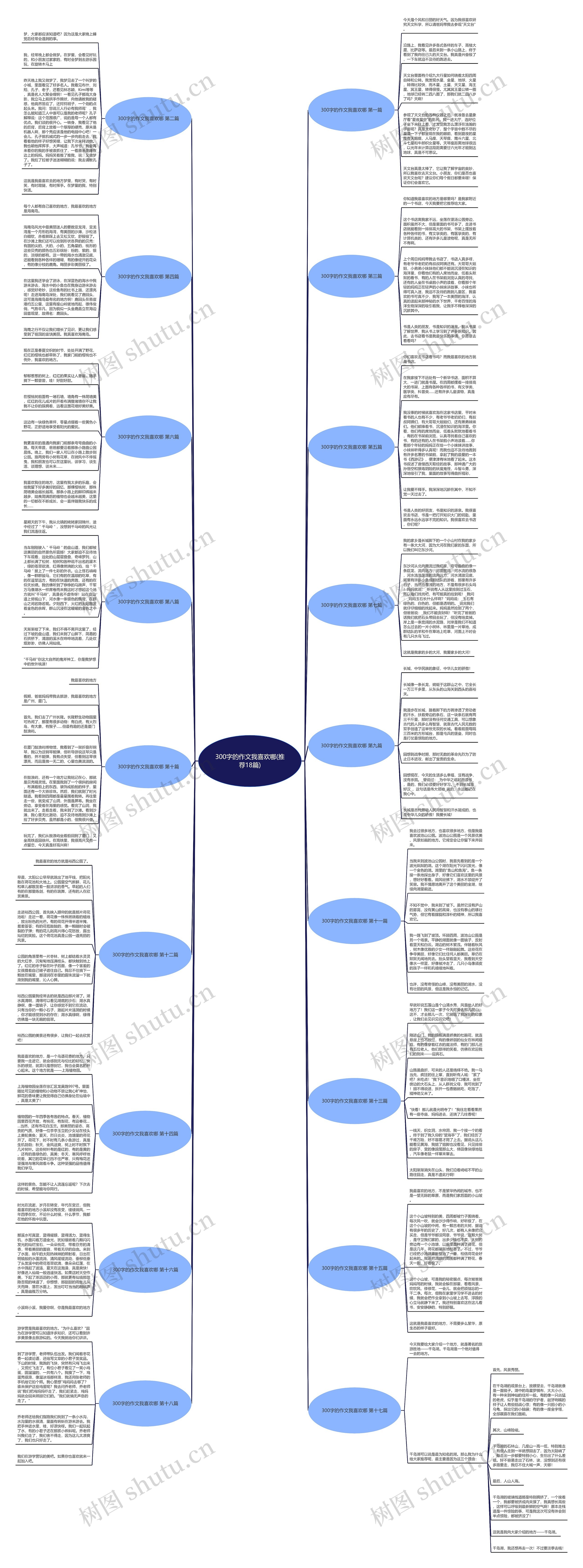 300字的作文我喜欢哪(推荐18篇)思维导图