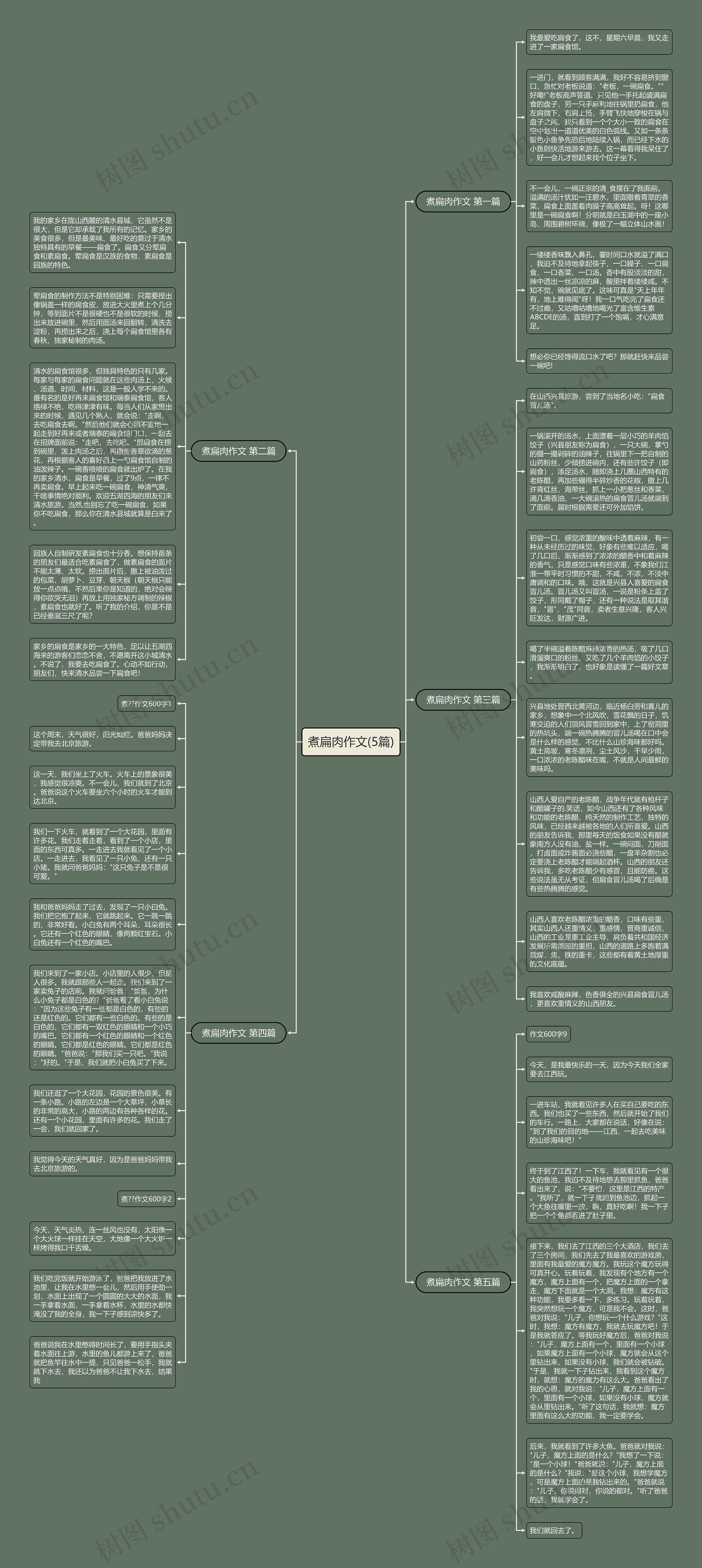 煮扁肉作文(5篇)思维导图