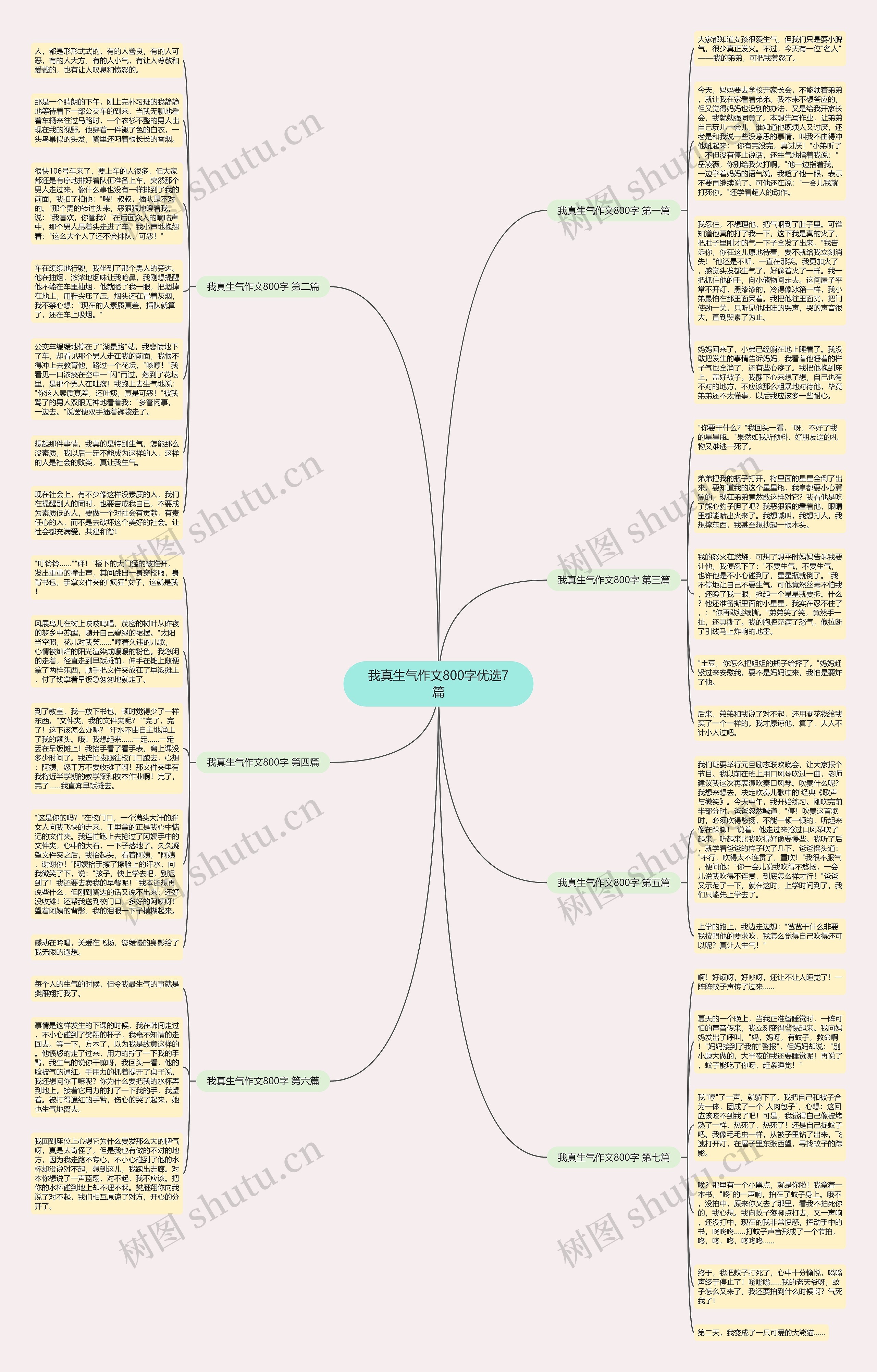 我真生气作文800字优选7篇思维导图