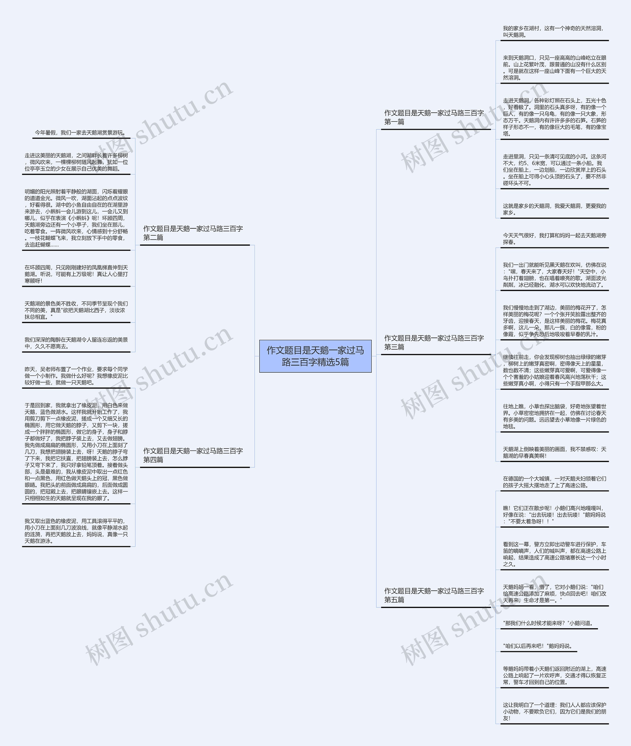 作文题目是天鹅一家过马路三百字精选5篇 作文题目是天鹅一家过马路三百字精选5篇