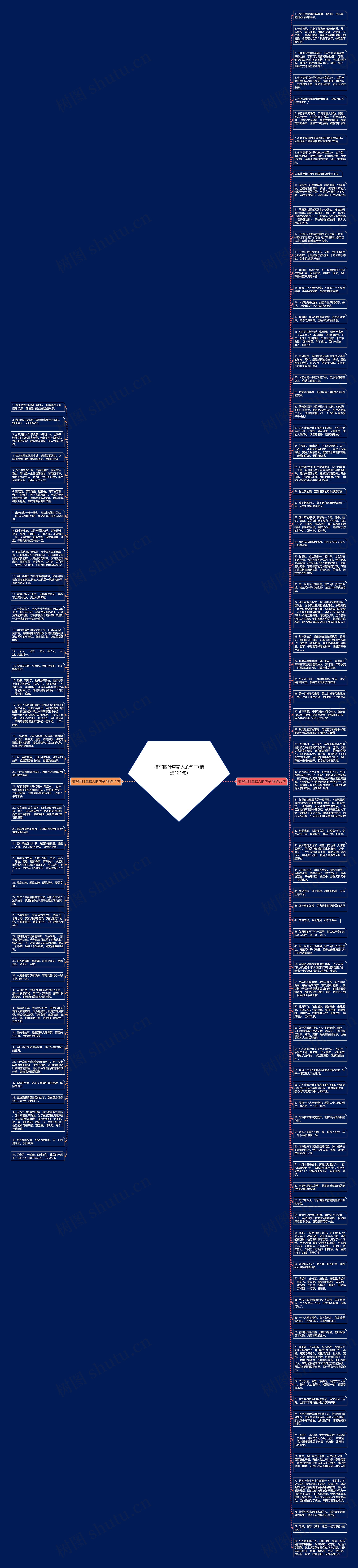 描写四叶草家人的句子(精选121句)思维导图