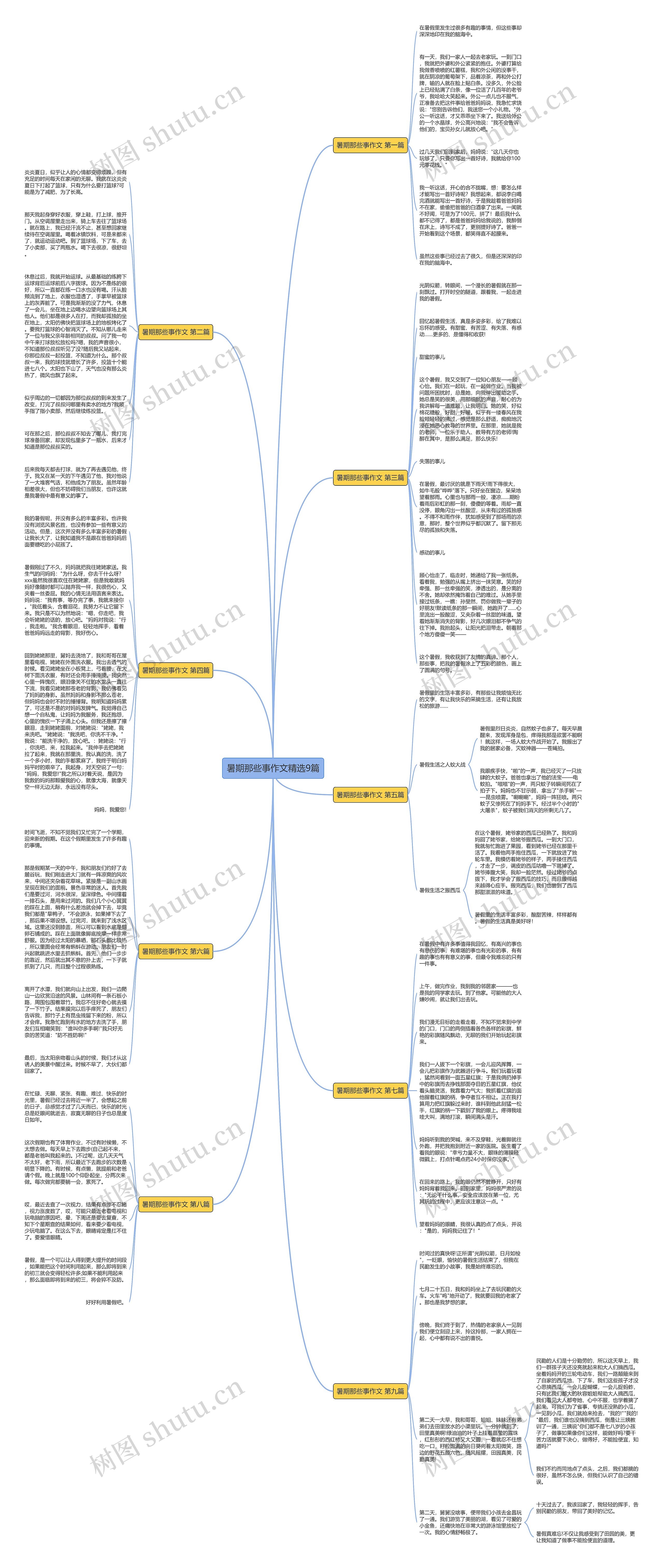 暑期那些事作文精选9篇思维导图