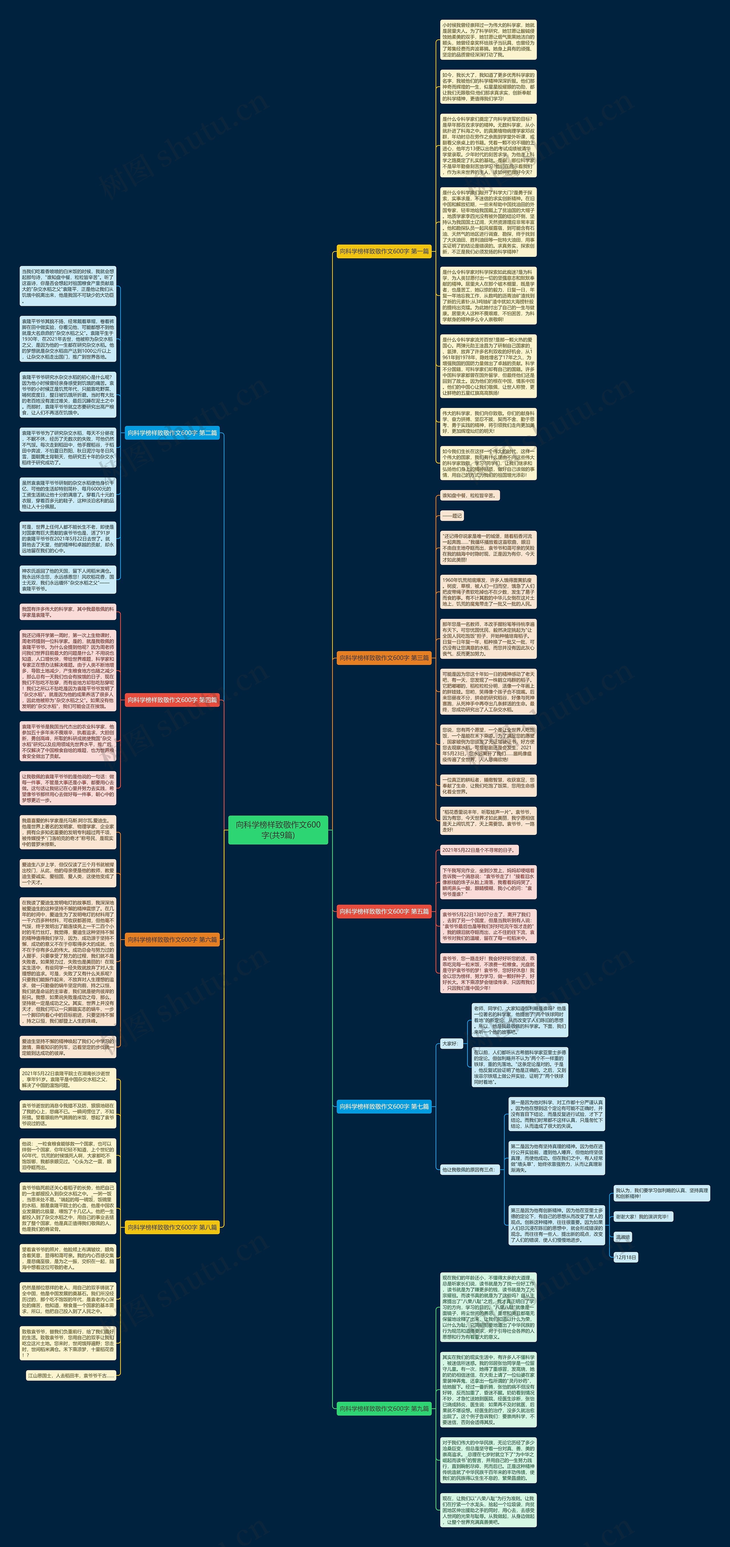 向科学榜样致敬作文600字(共9篇)思维导图