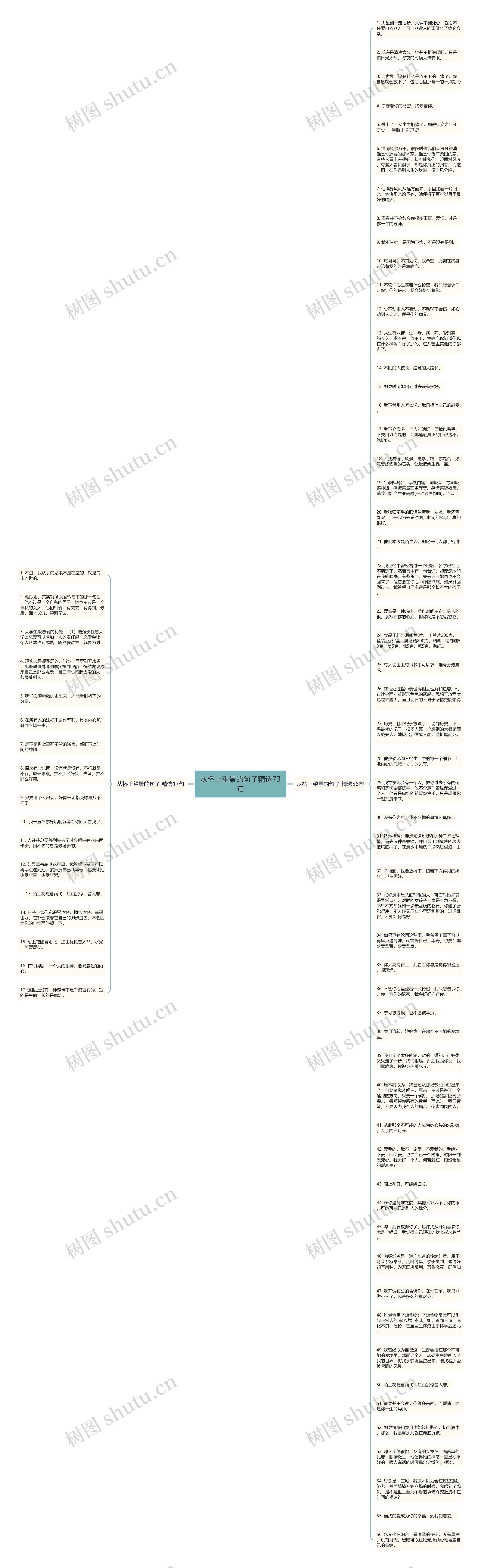 从桥上望景的句子精选73句思维导图
