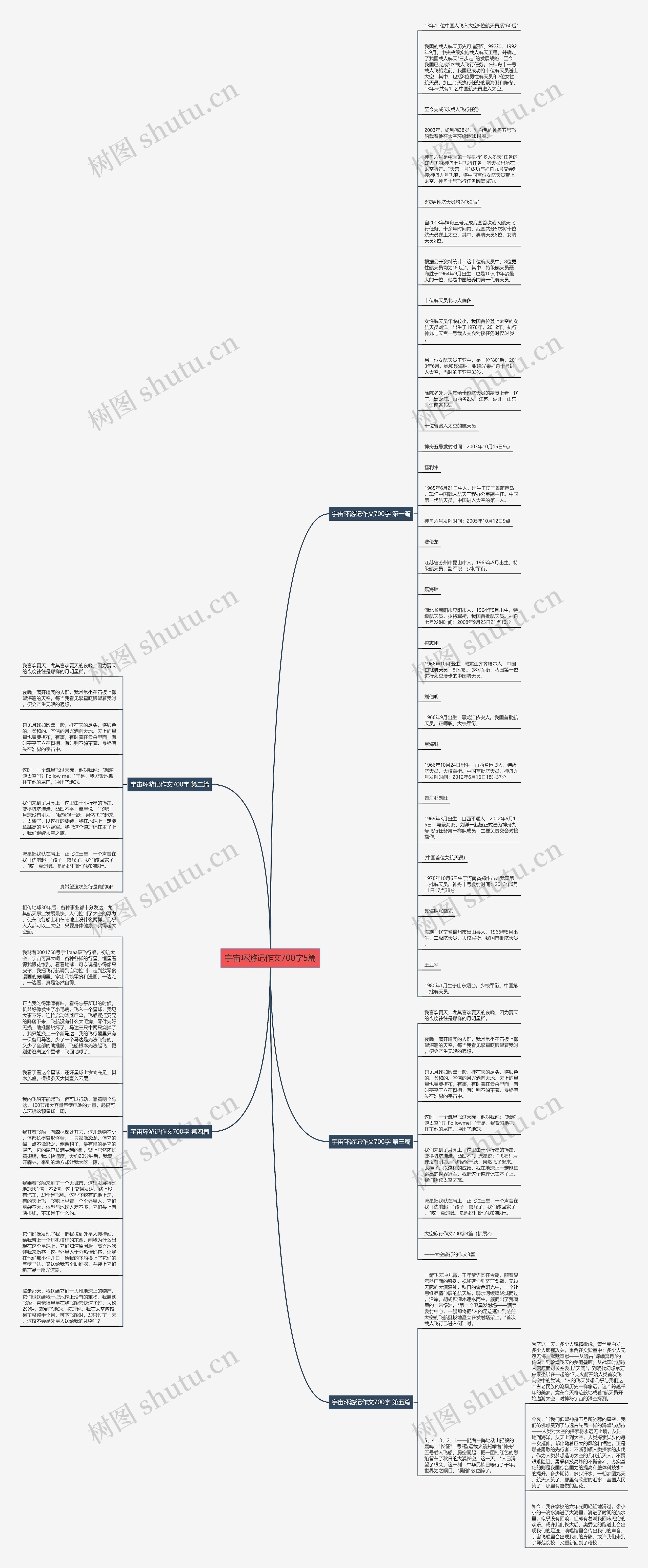 宇宙环游记作文700字5篇思维导图