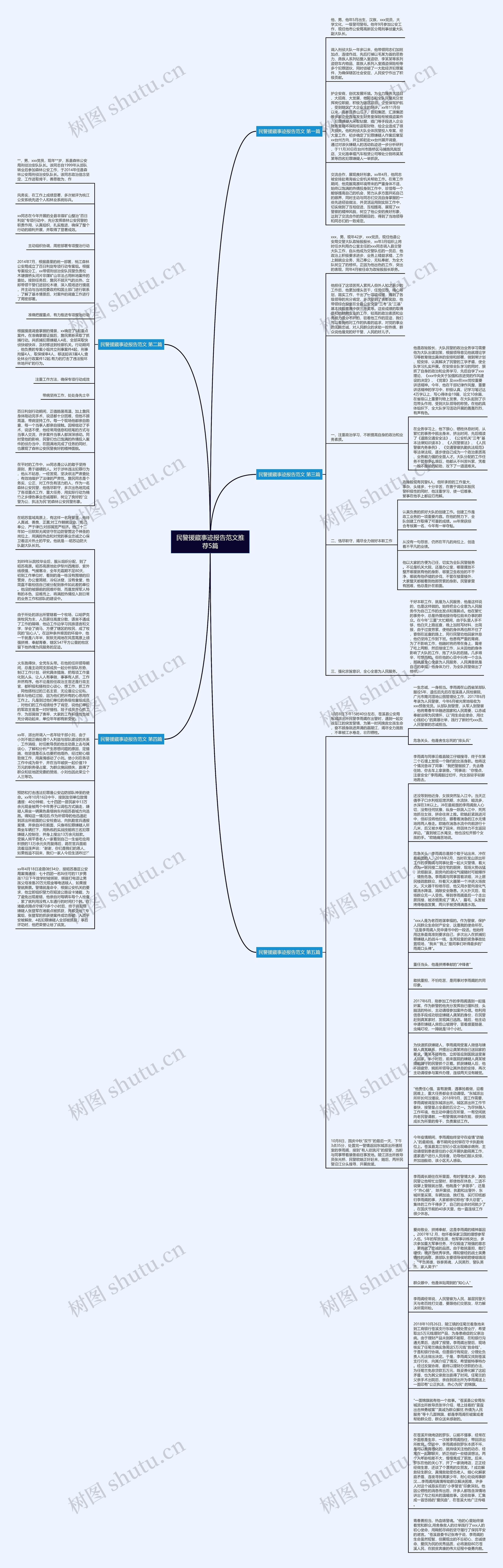 民警援藏事迹报告范文推荐5篇思维导图