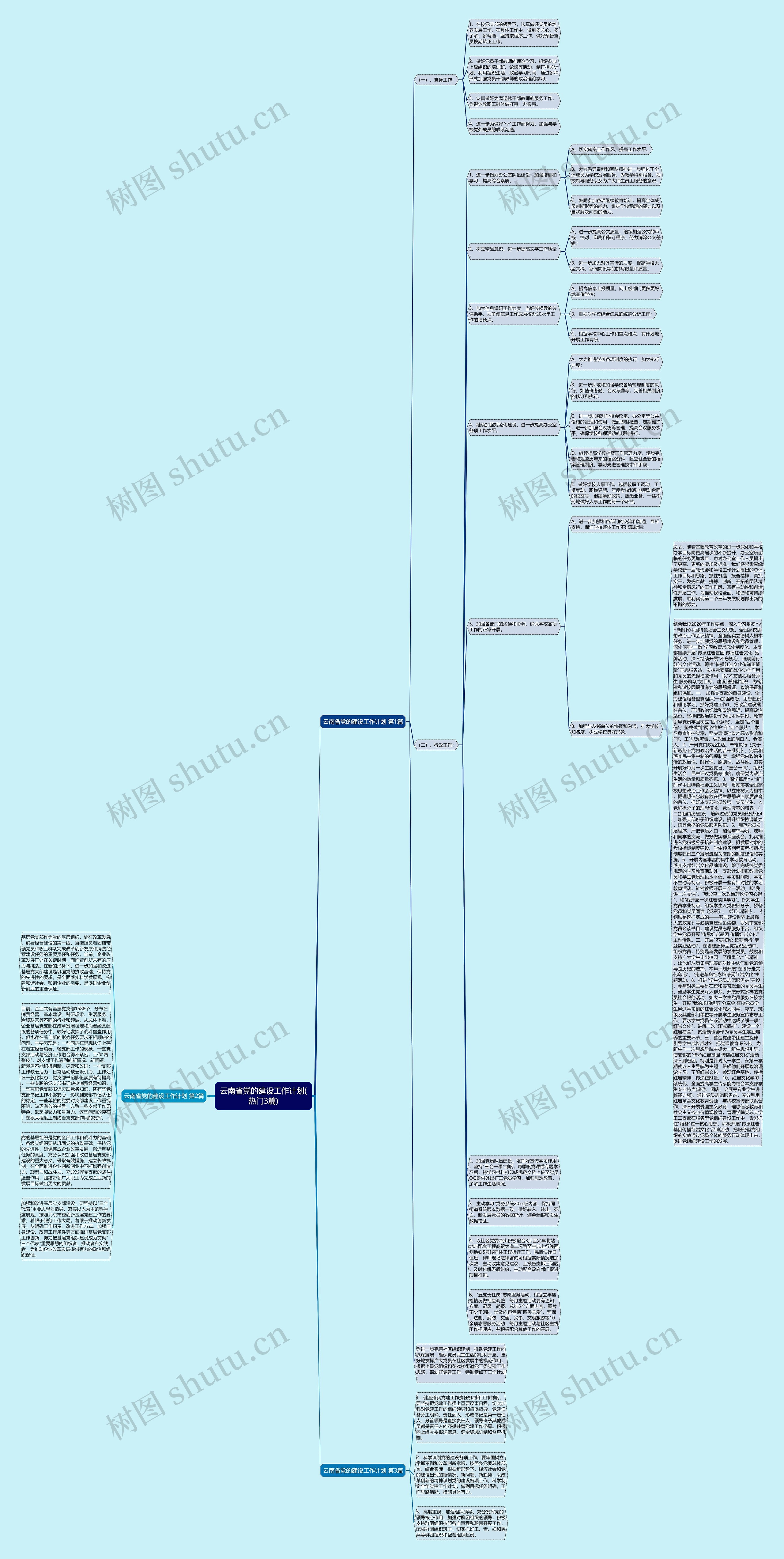 云南省党的建设工作计划(热门3篇)思维导图