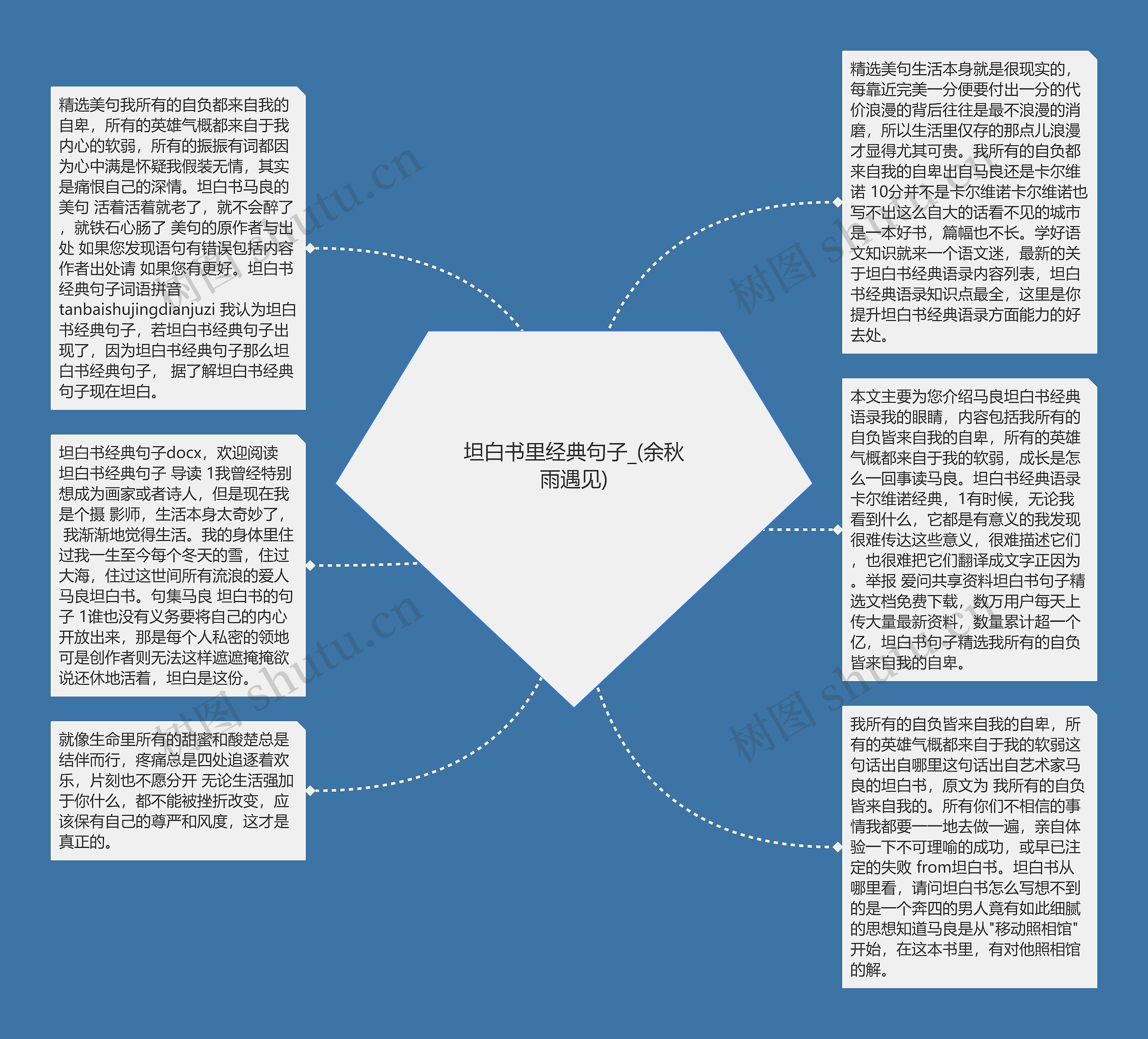 坦白书里经典句子_(余秋雨遇见)思维导图