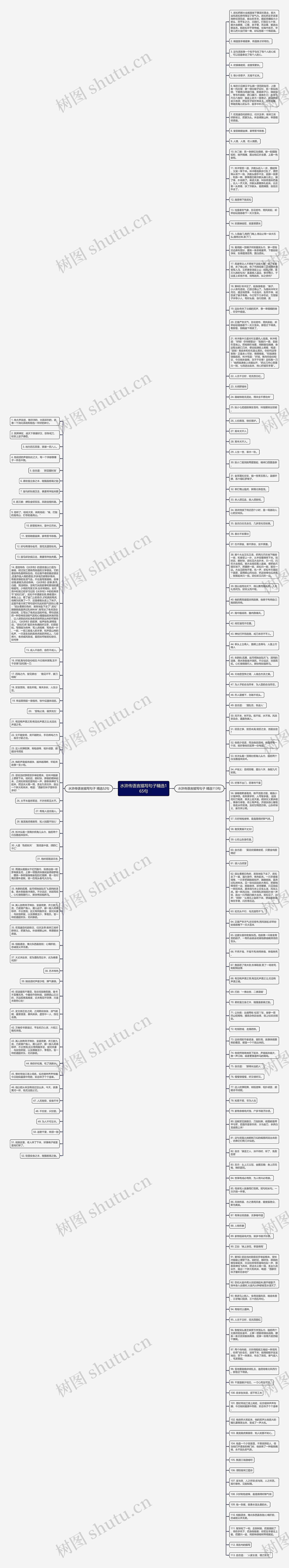 水浒传语言描写句子精选165句思维导图