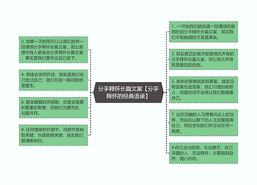 分手释怀长篇文案【分手释怀的经典语录】