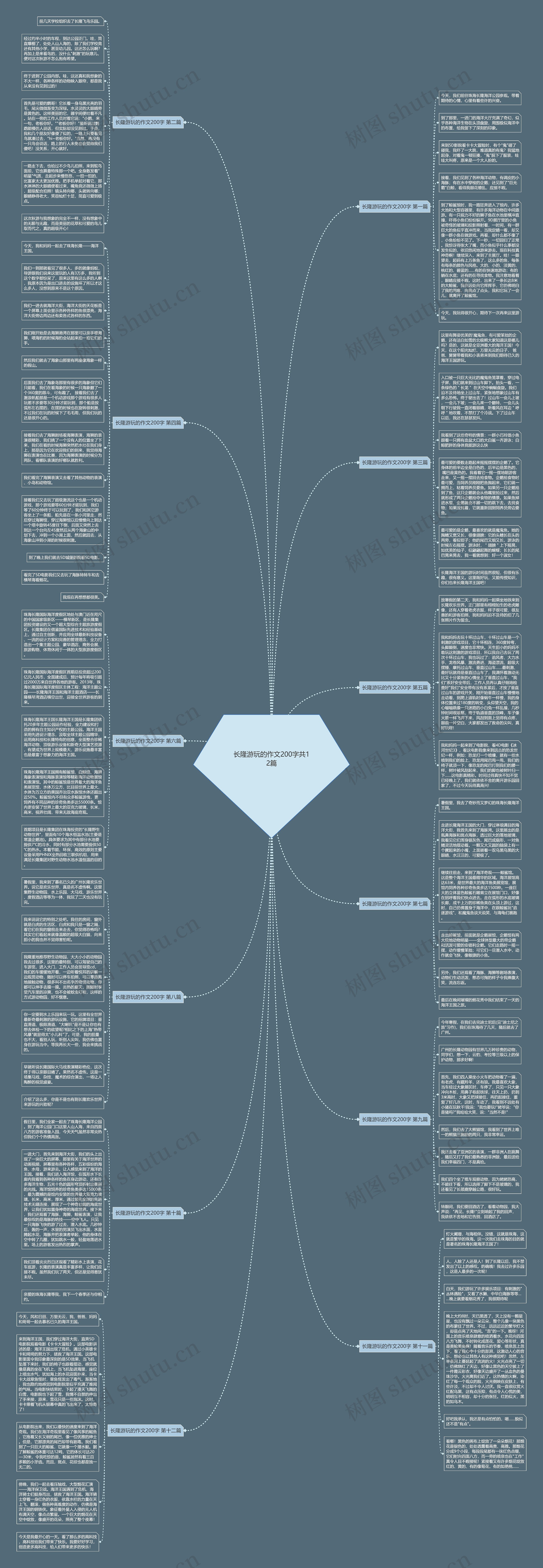 长隆游玩的作文200字共12篇思维导图