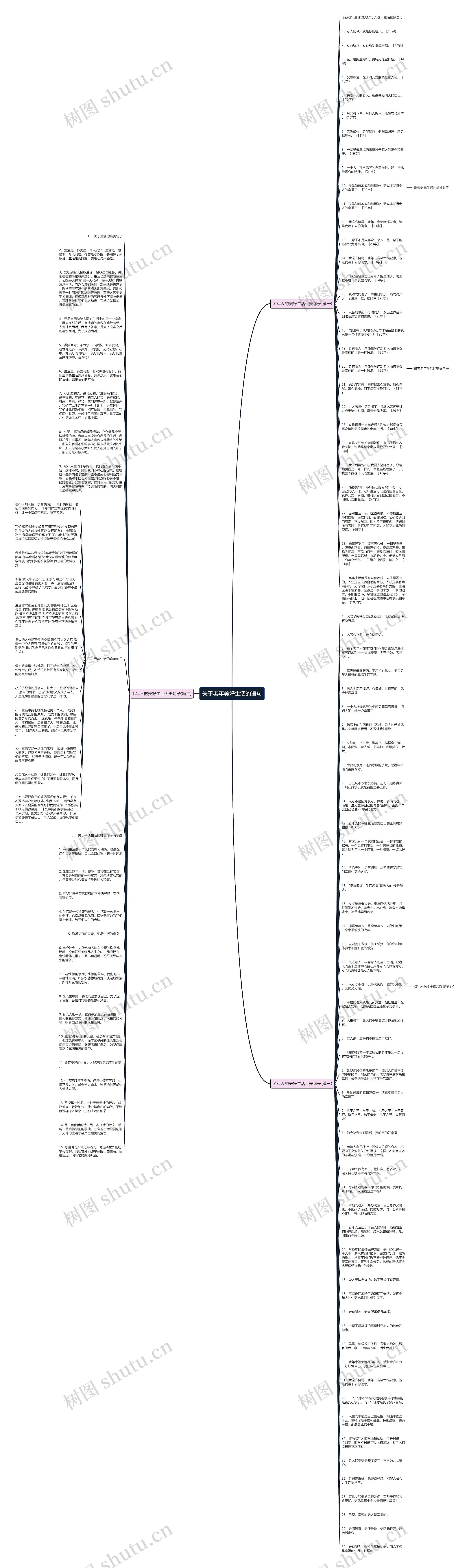 关于老年美好生活的语句思维导图