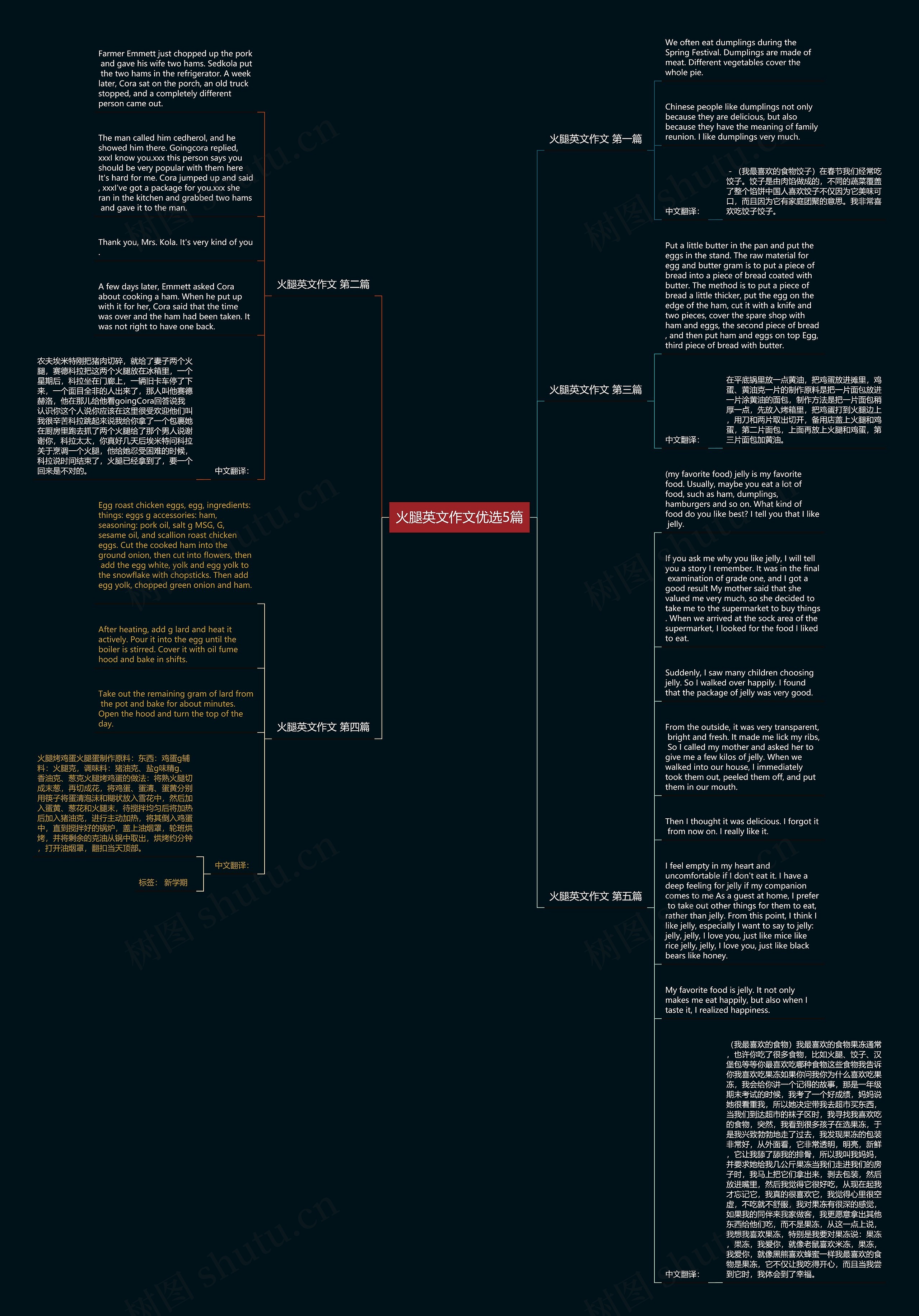 火腿英文作文优选5篇思维导图