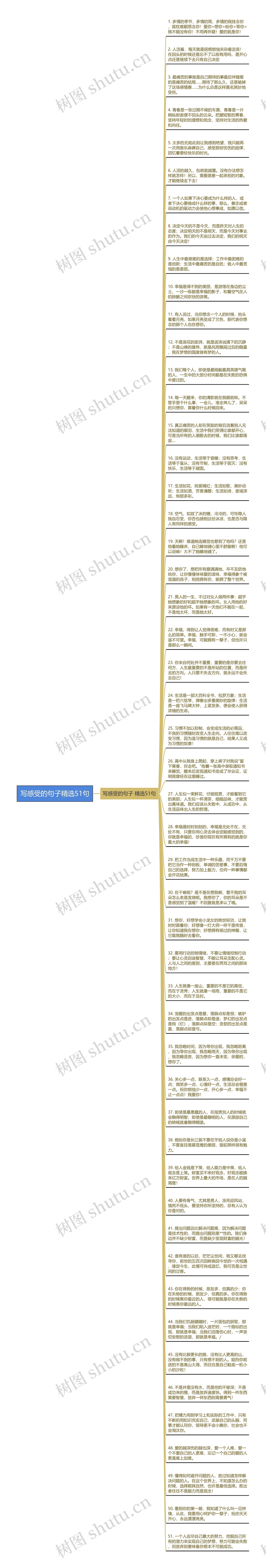 写感受的句子精选51句思维导图