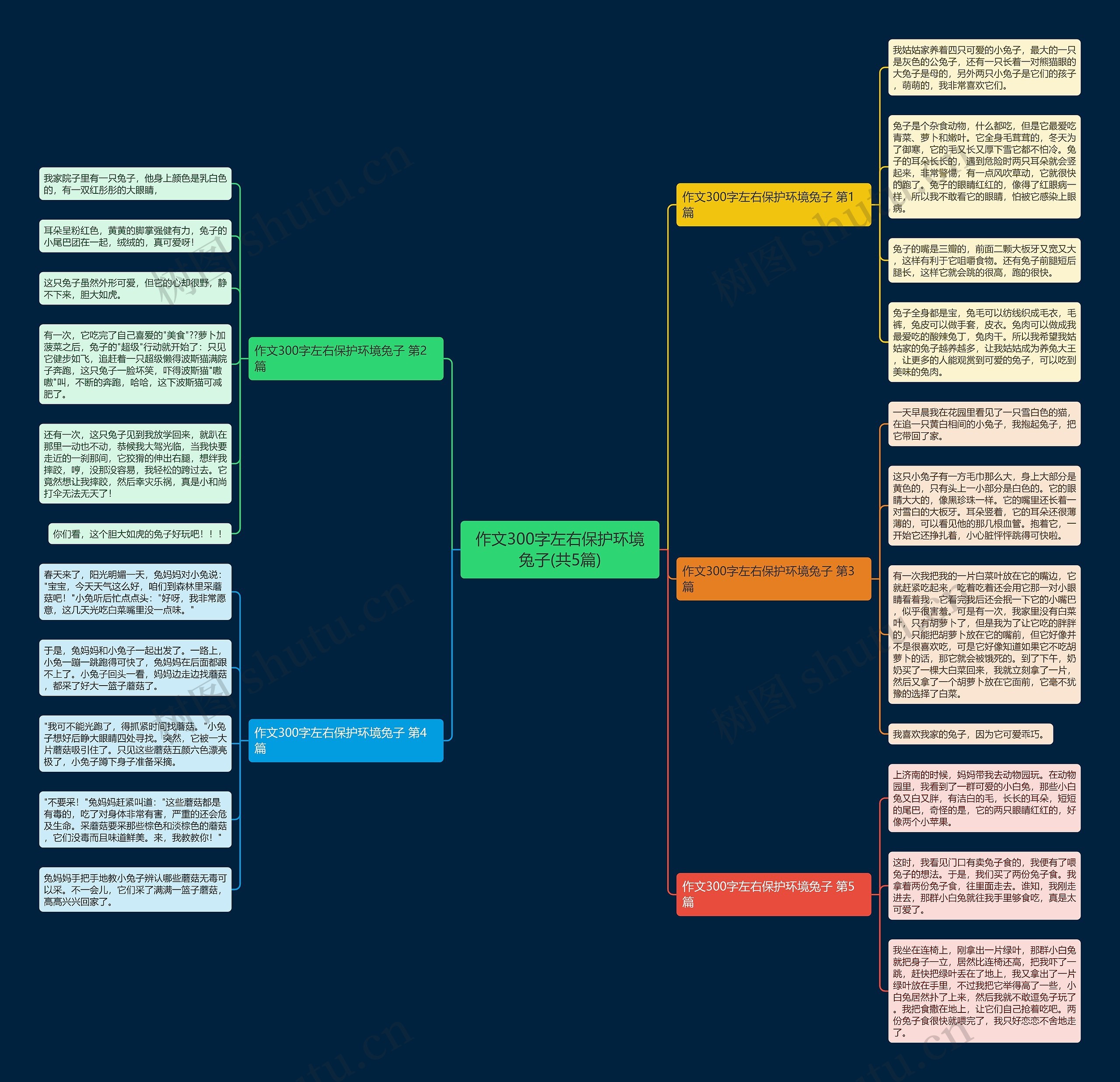 作文300字左右保护环境兔子(共5篇)思维导图