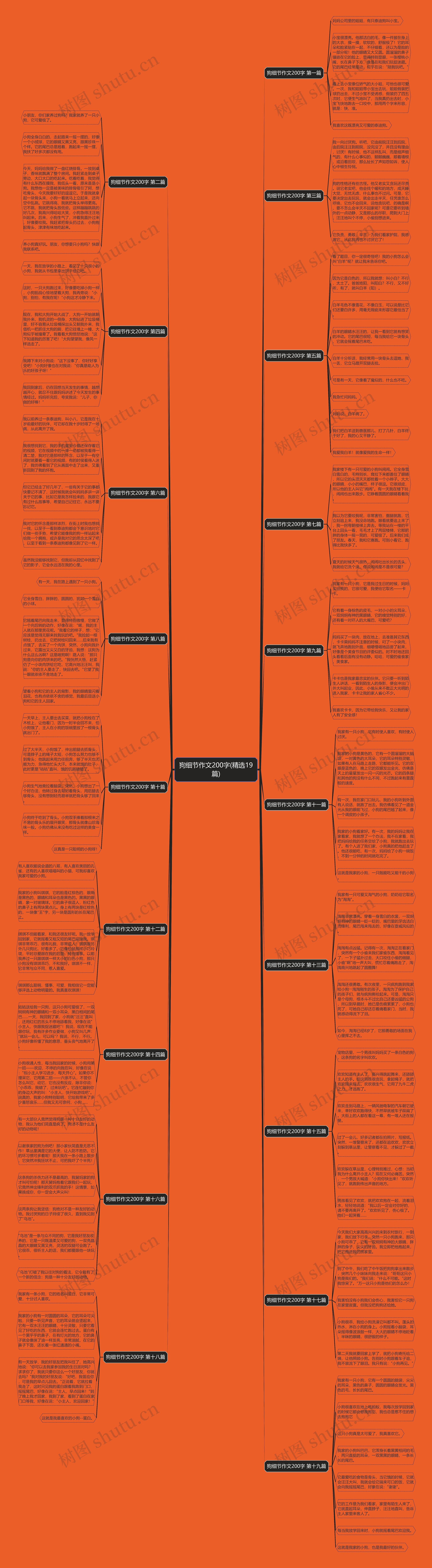 狗细节作文200字(精选19篇)思维导图