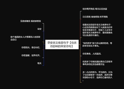 早安古文唯美句子【有古诗韵味的早安诗句】