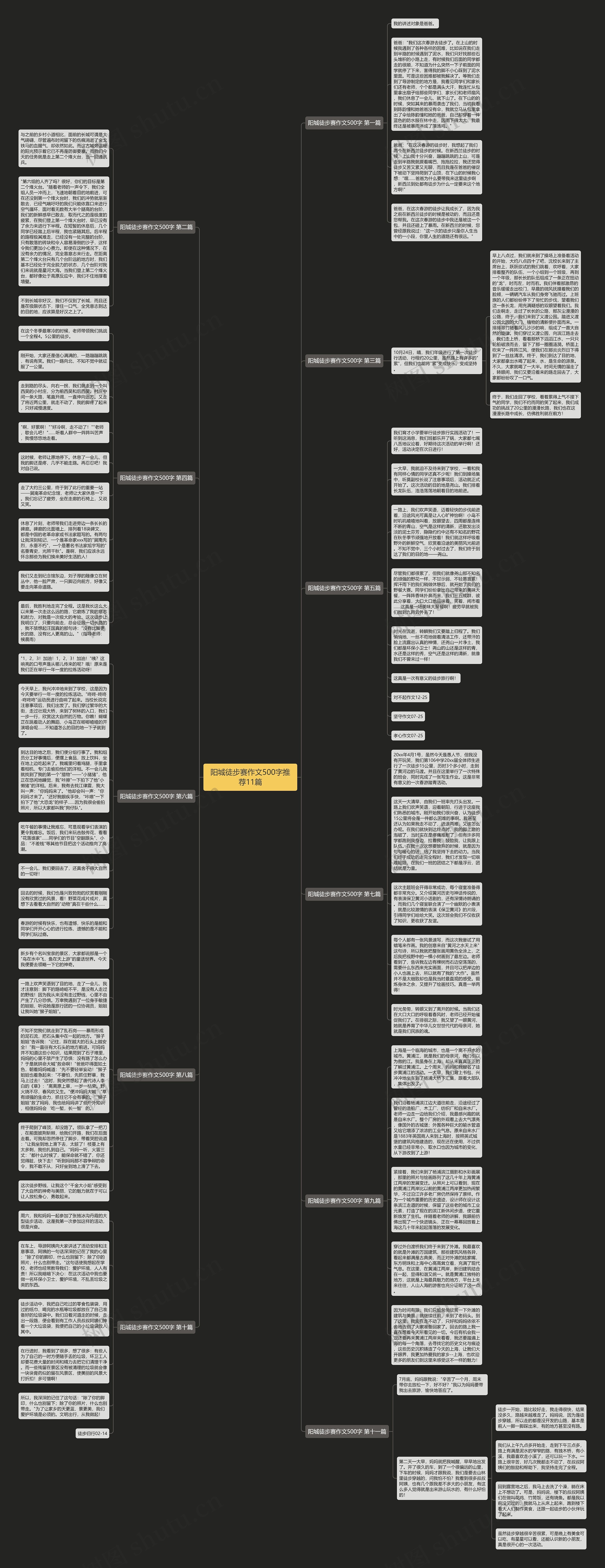 阳城徒步赛作文500字推荐11篇思维导图