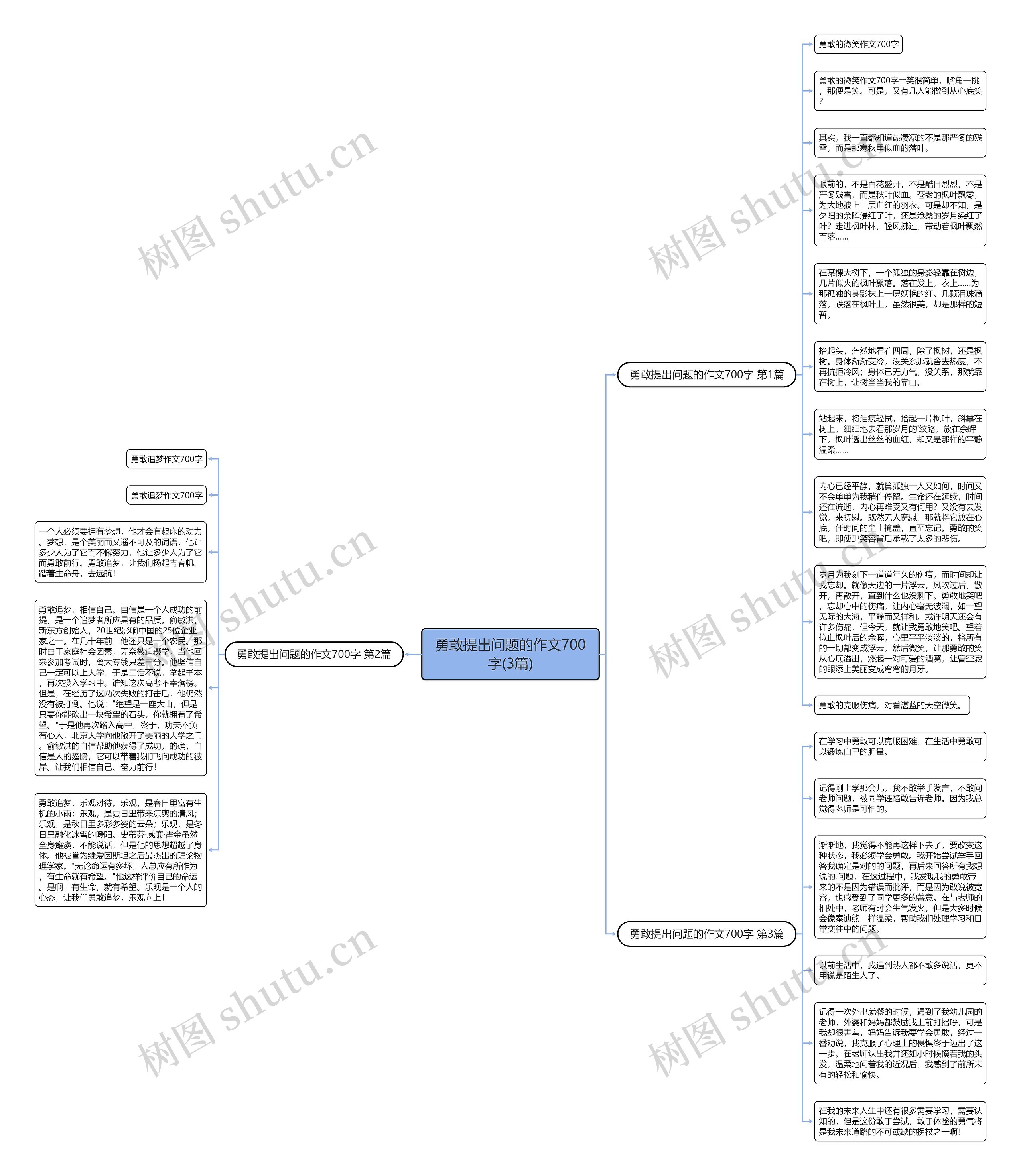 勇敢提出问题的作文700字(3篇)思维导图