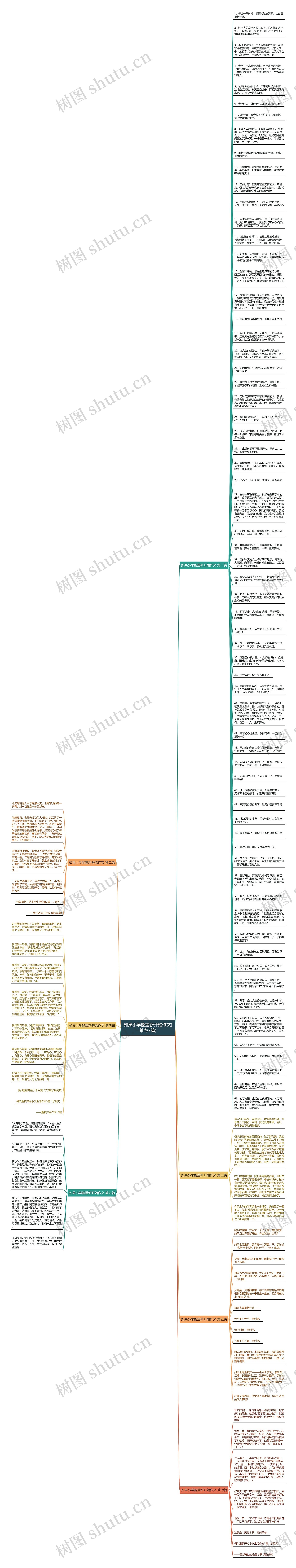 如果小学能重新开始作文(推荐7篇)思维导图