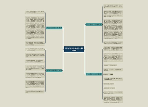 开心的活动作文400字(精选4篇)