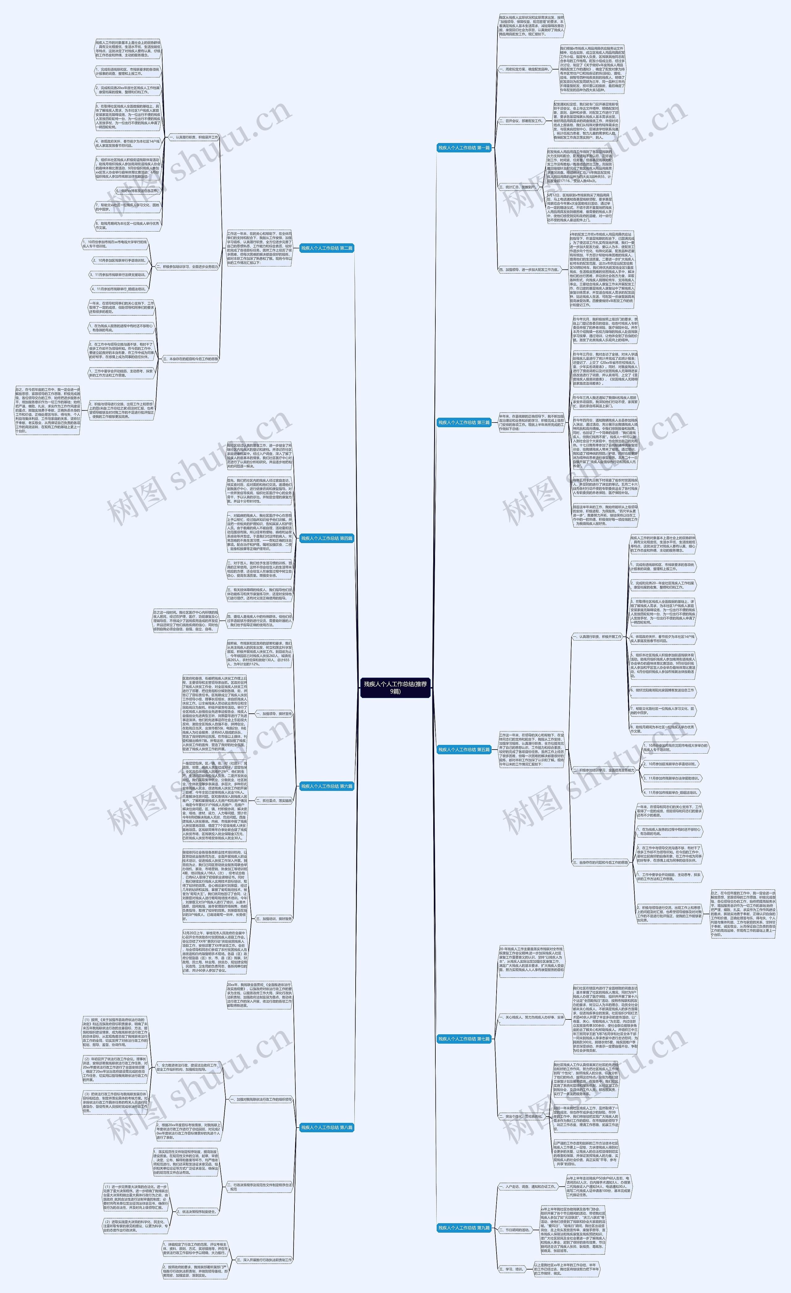 残疾人个人工作总结(推荐9篇)思维导图