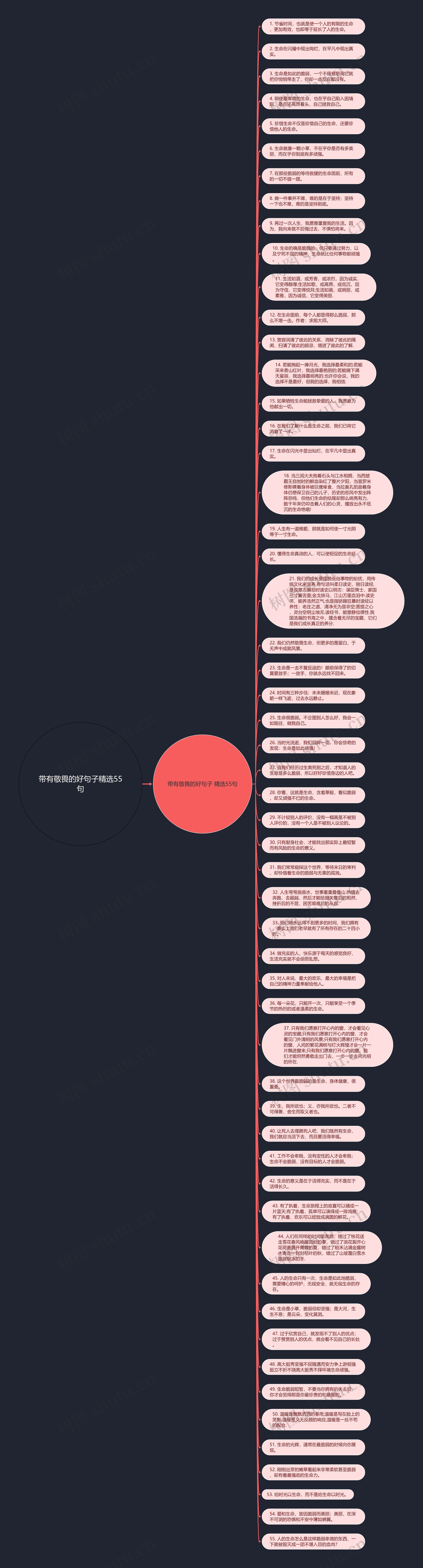 带有敬畏的好句子精选55句思维导图