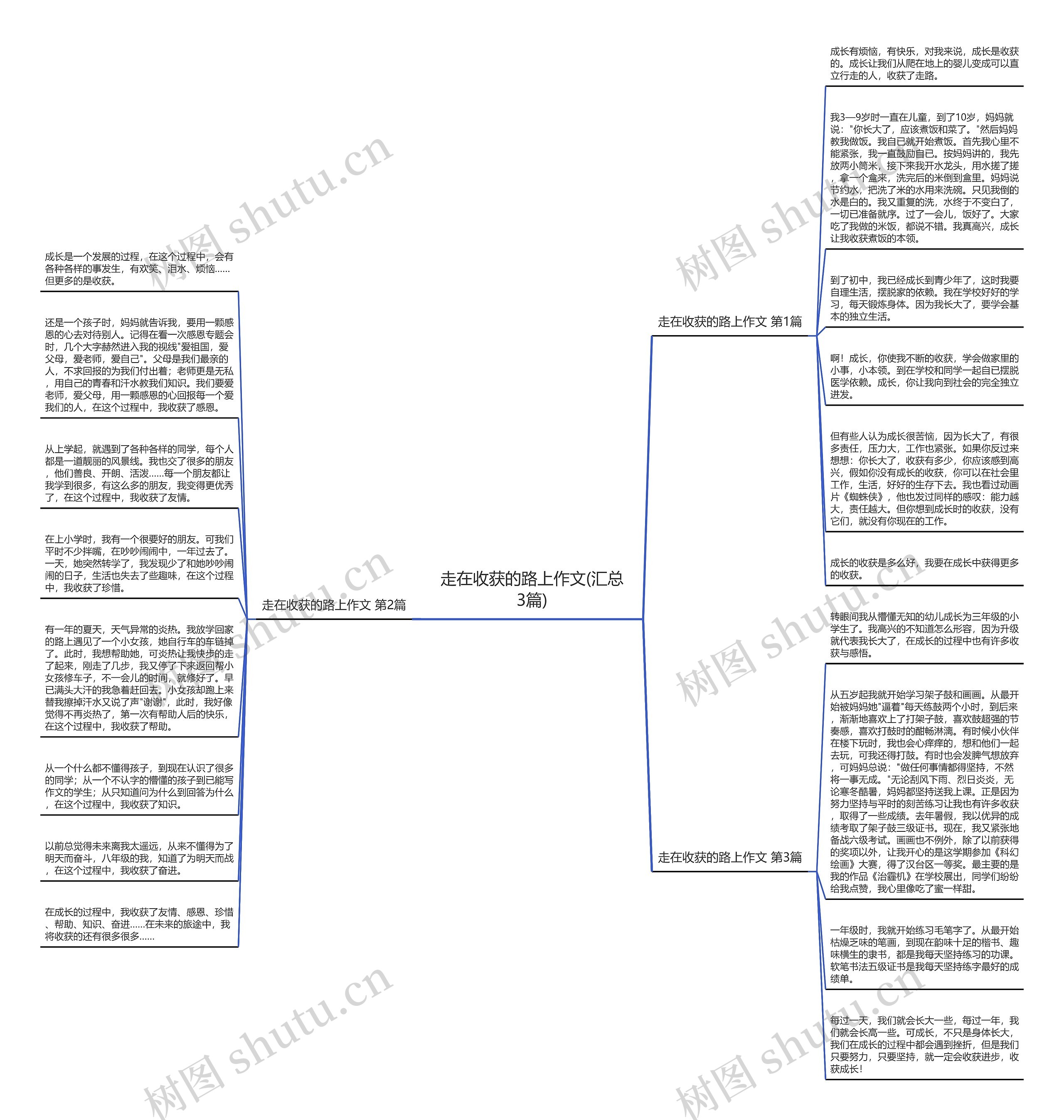 走在收获的路上作文(汇总3篇)思维导图