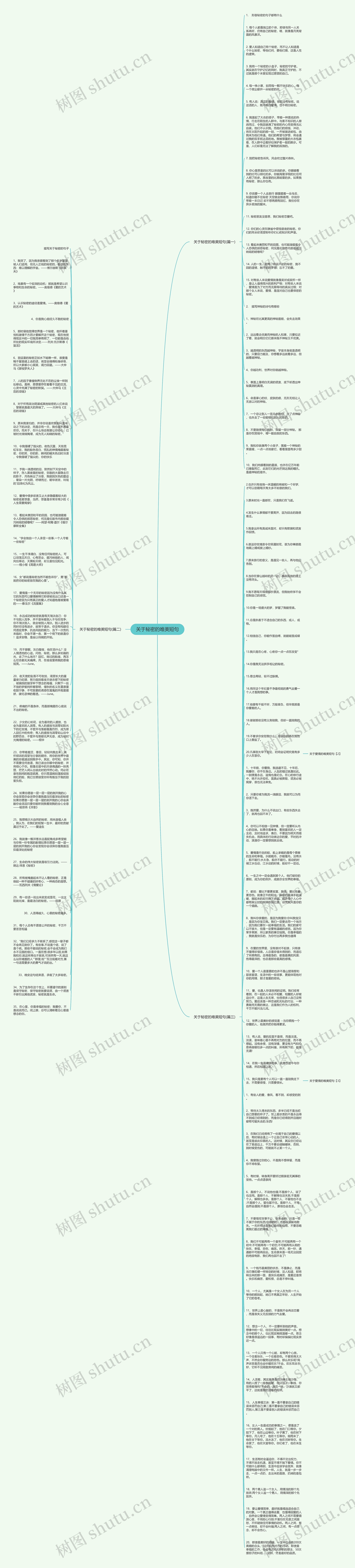 关于秘密的唯美短句思维导图